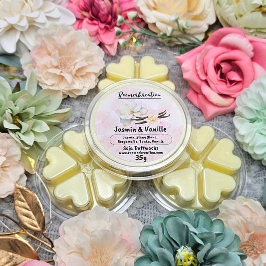 Herzschale 35 g | Jasmin & Vanille | Duftwachs