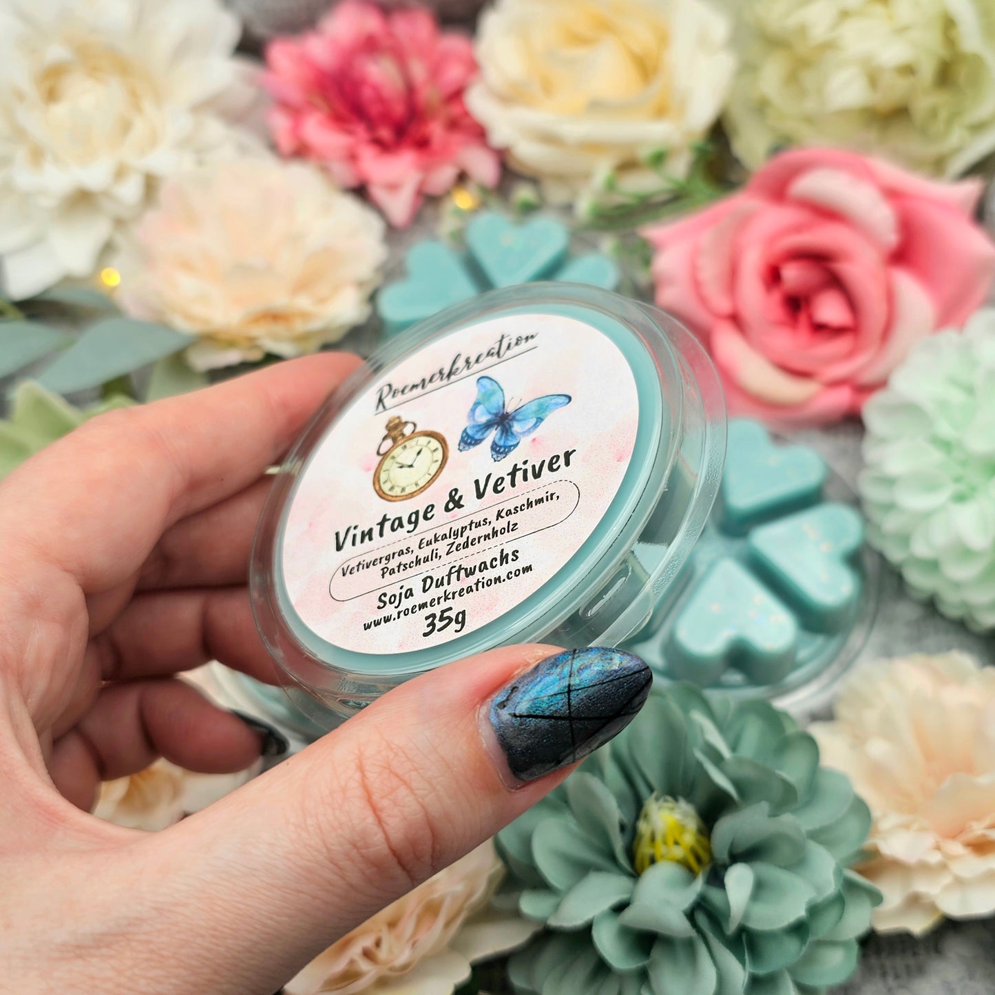 Herzschale 35 g | Vintage & Vetiver | Duftwachs