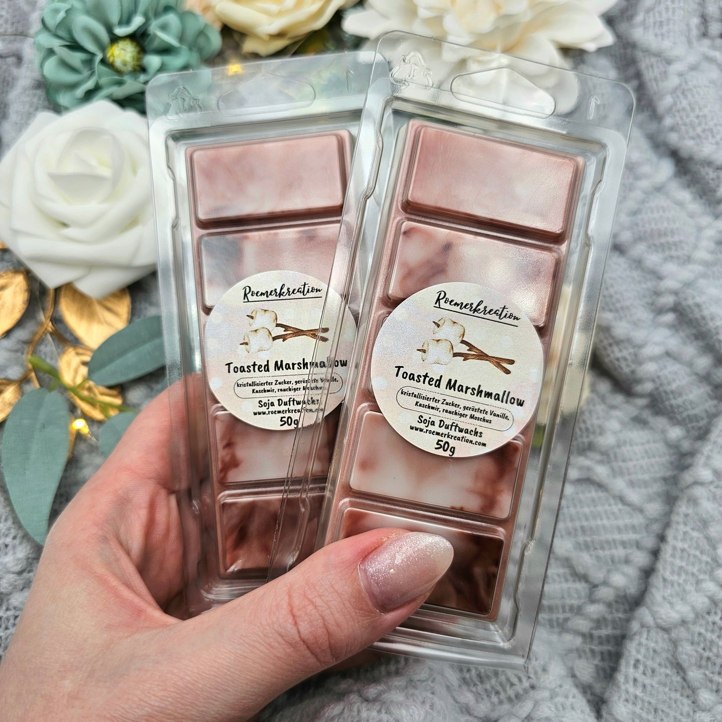 Tafel 50 g | Toasted Marshmallow | Duftwachs