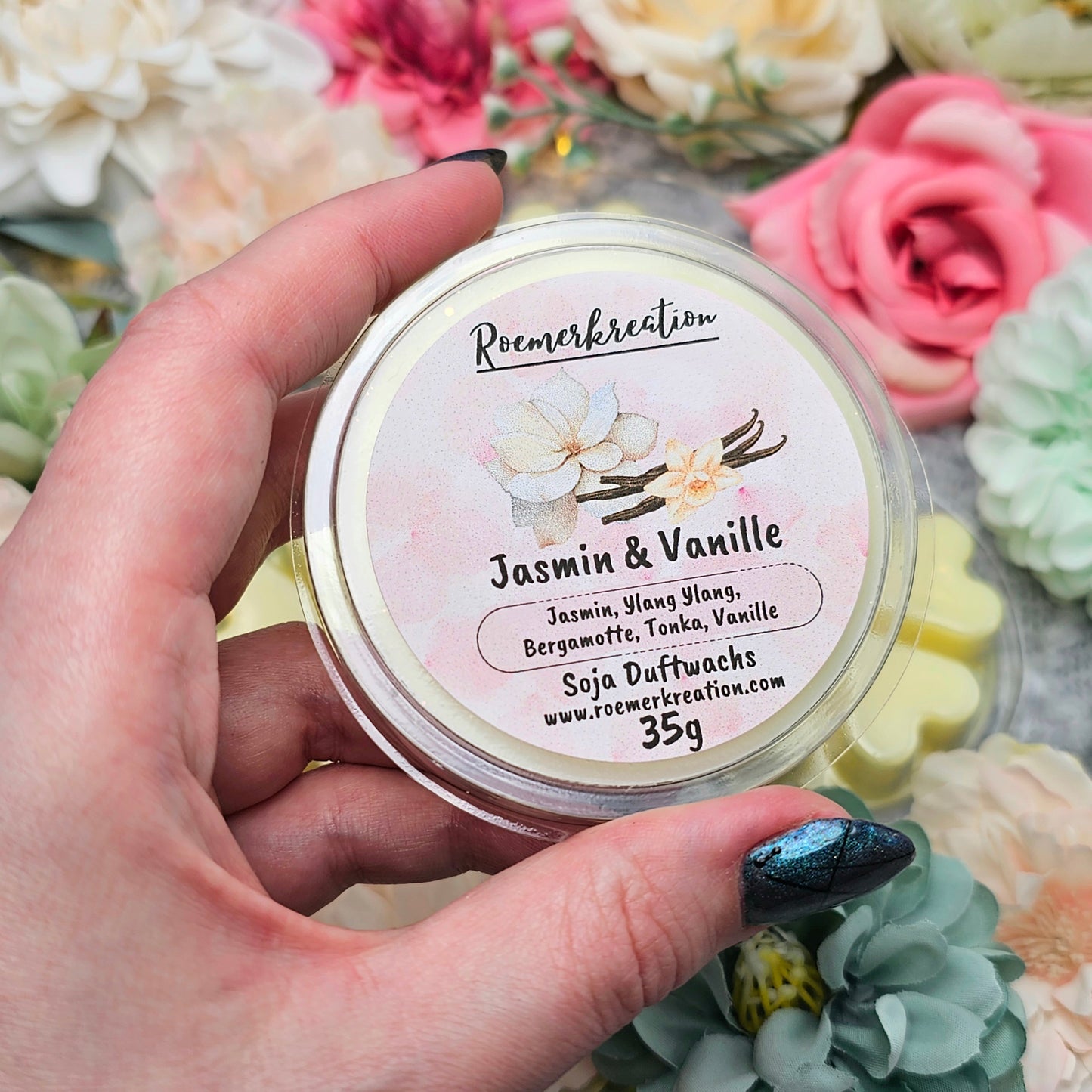 Herzschale 35 g | Jasmin & Vanille | Duftwachs
