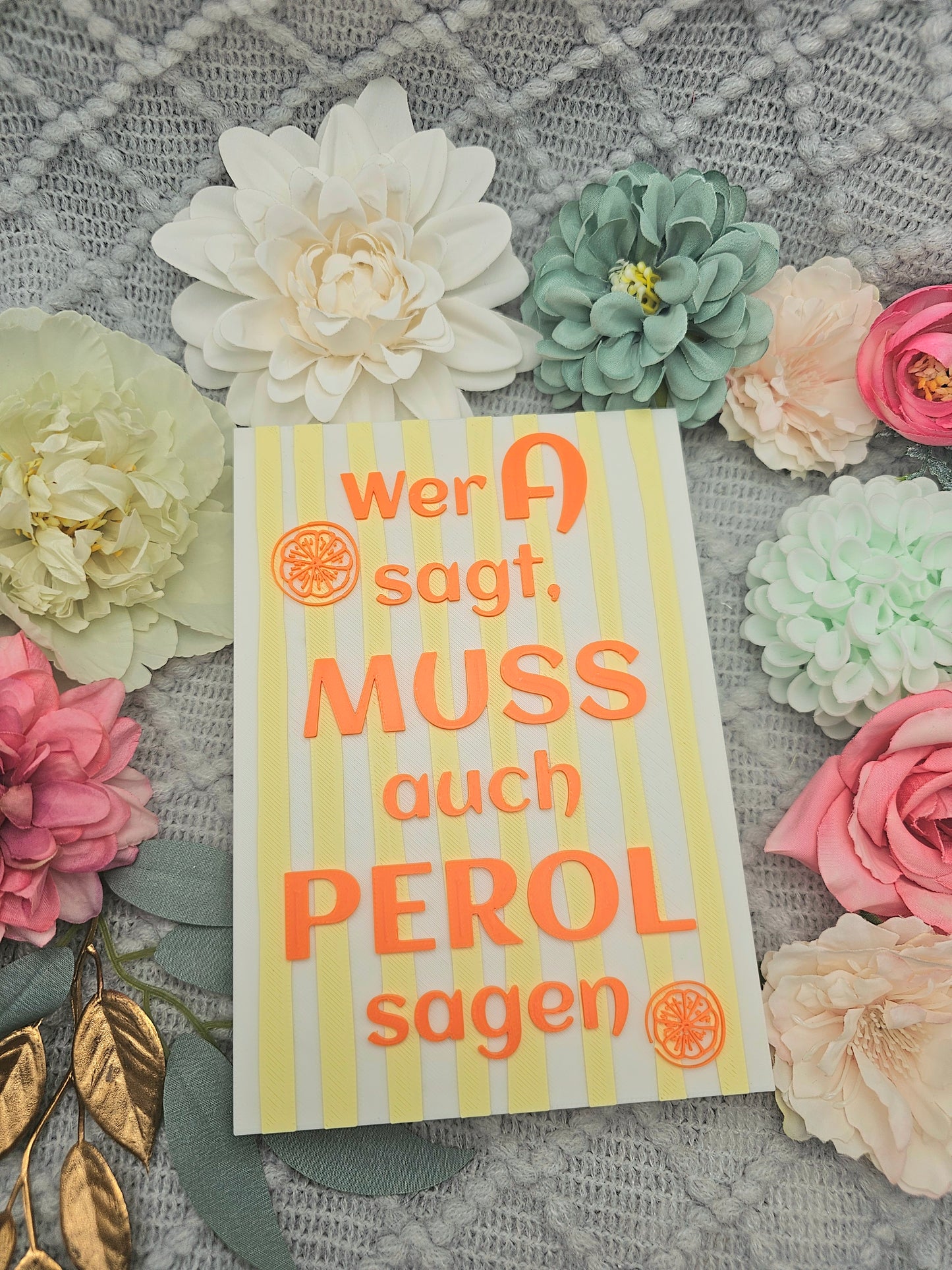Statement Display Stand | If you say A, you must also say Perol | Customizable | 3D Print