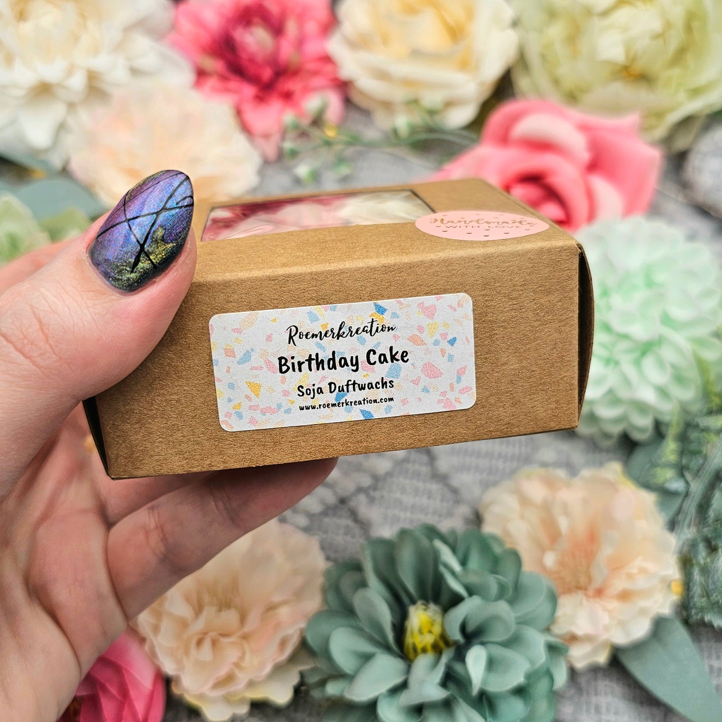 Geschenkbox Kuchen 70 g | Birthday Cake | Duftwachs