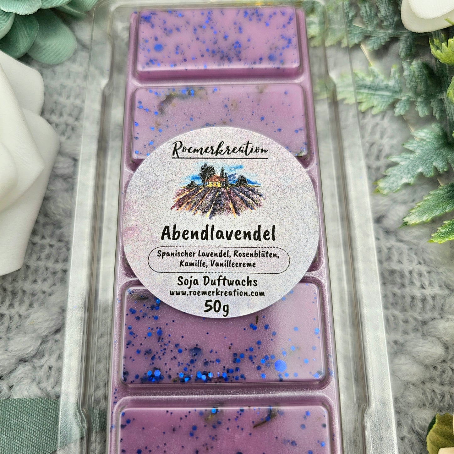 Tafel 50 g | Abendlavendel | Duftwachs