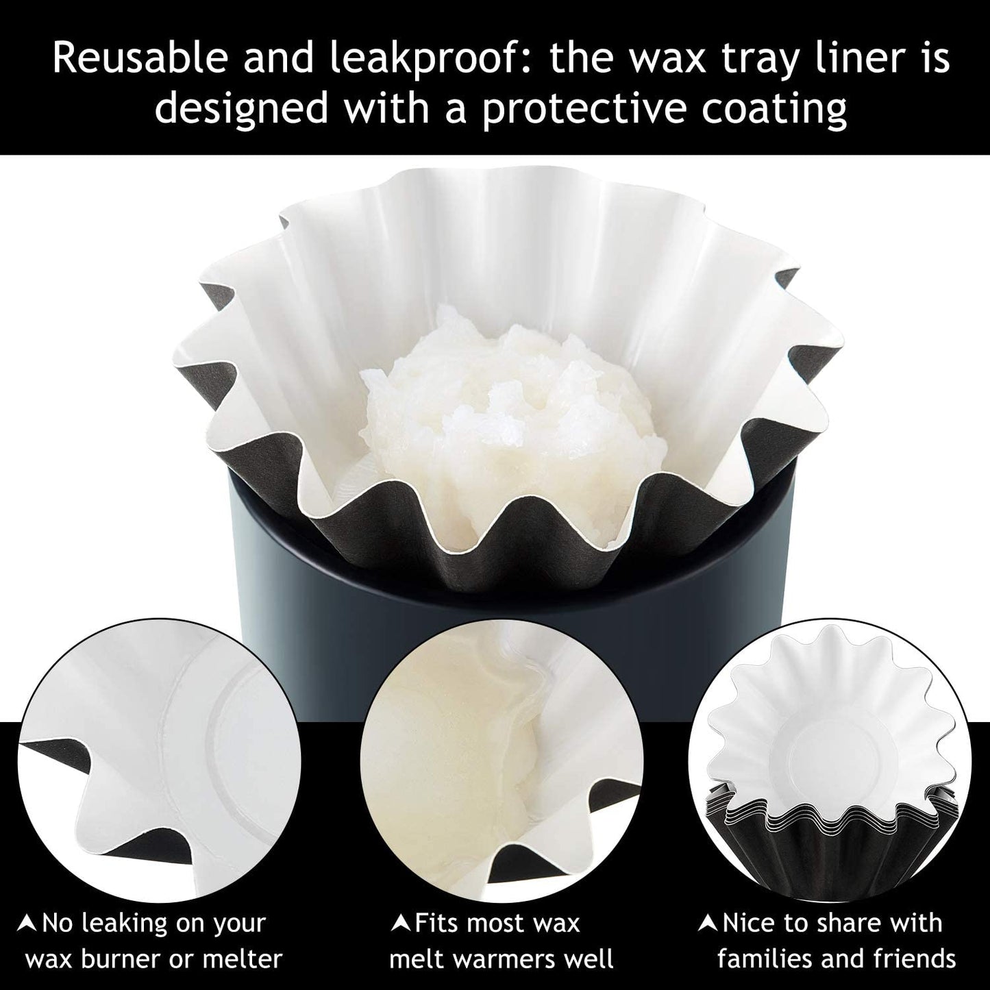 Duftwachs Wechselschale schwarz, Wachsschmelzeinlage