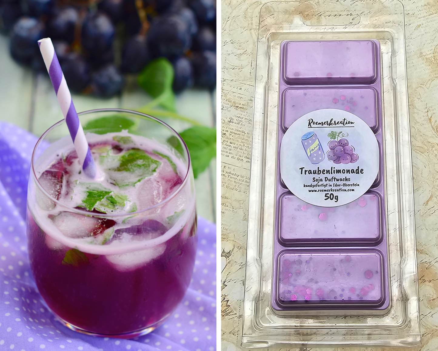 Tafel 50 g | Traubenlimonade | Duftwachs