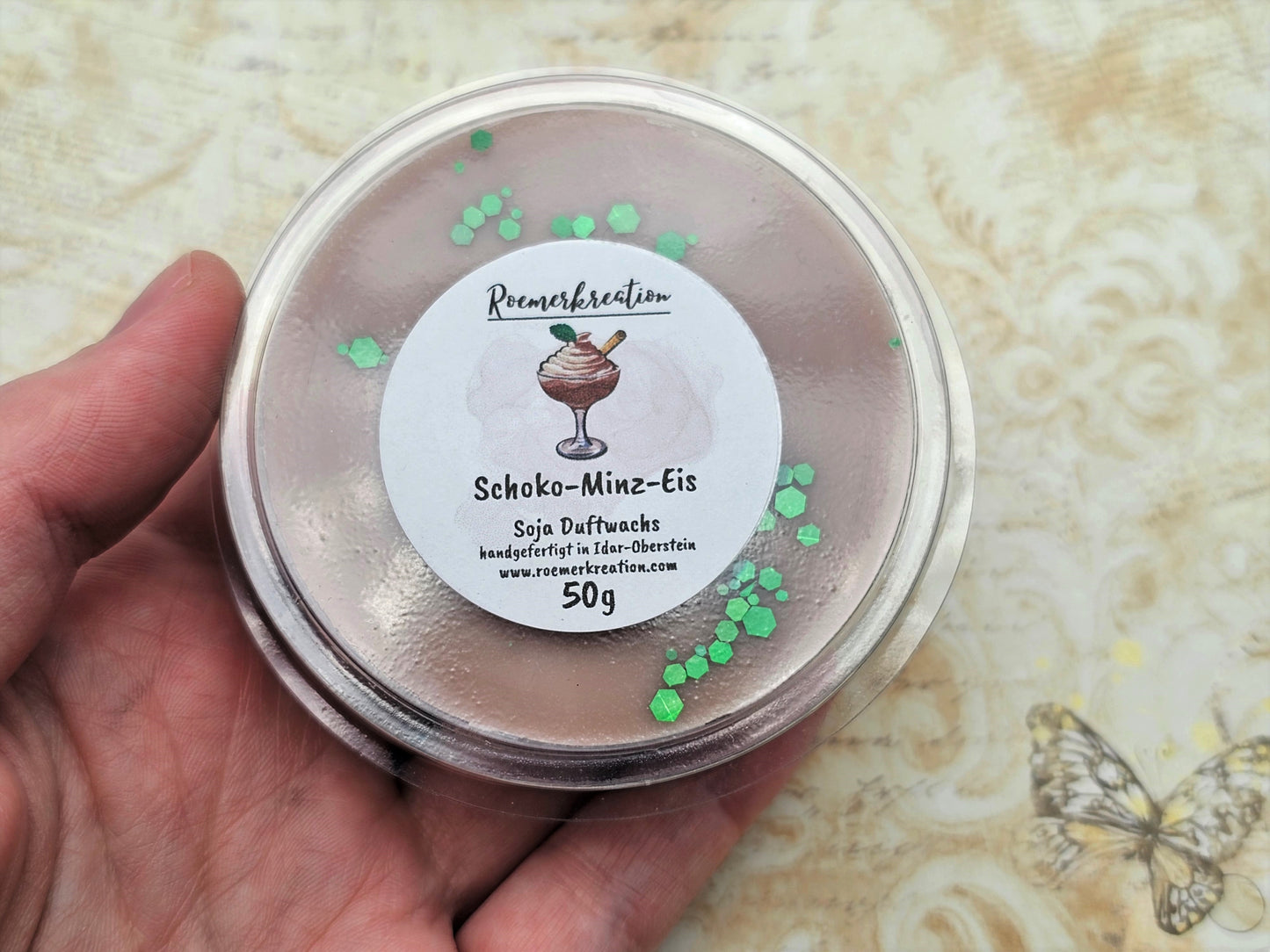 Schale 50 g | Schoko-Minz-Eis | Duftwachs