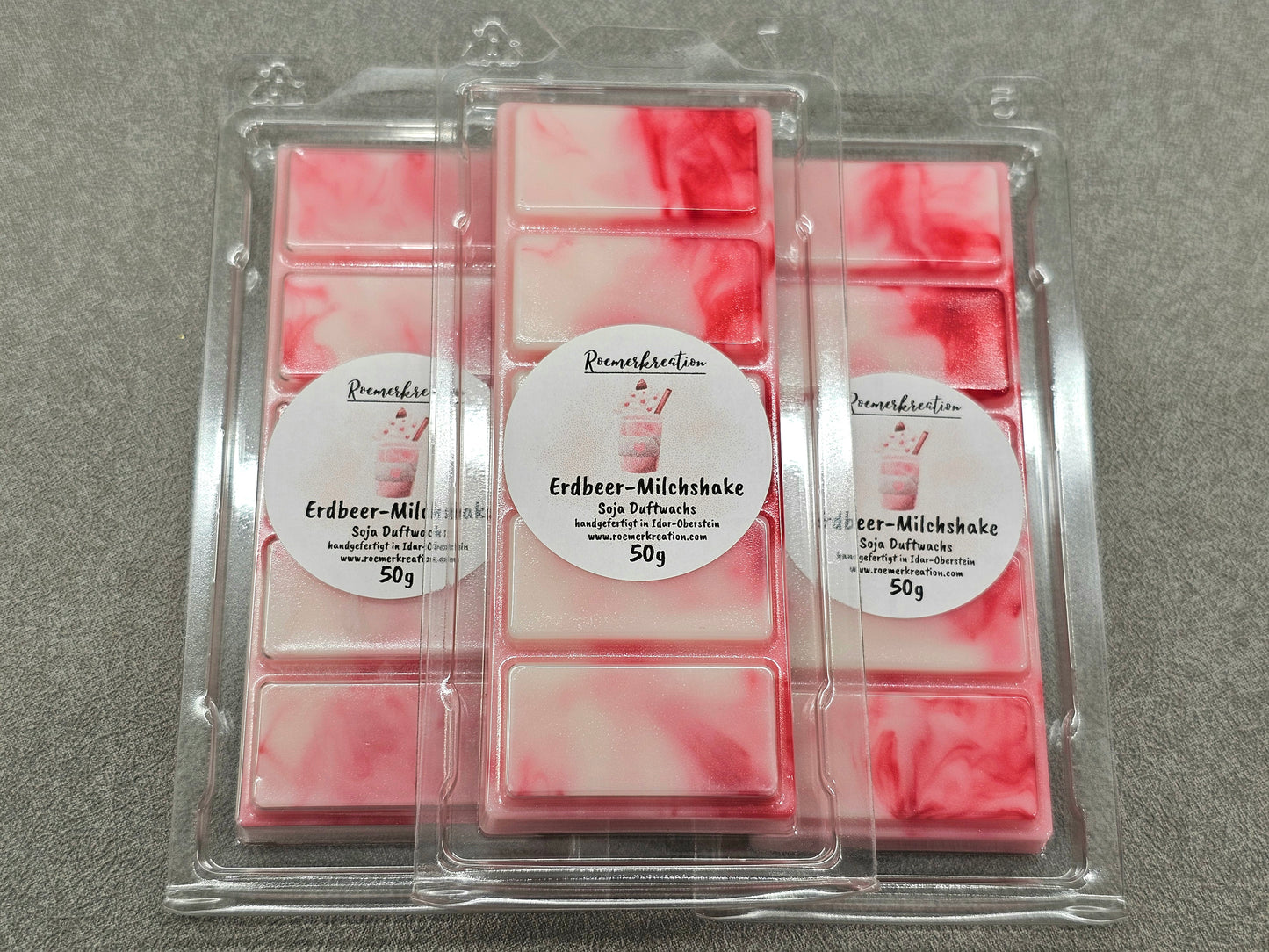 Tafel 50 g | Erdbeer-Milchshake | Duftwachs
