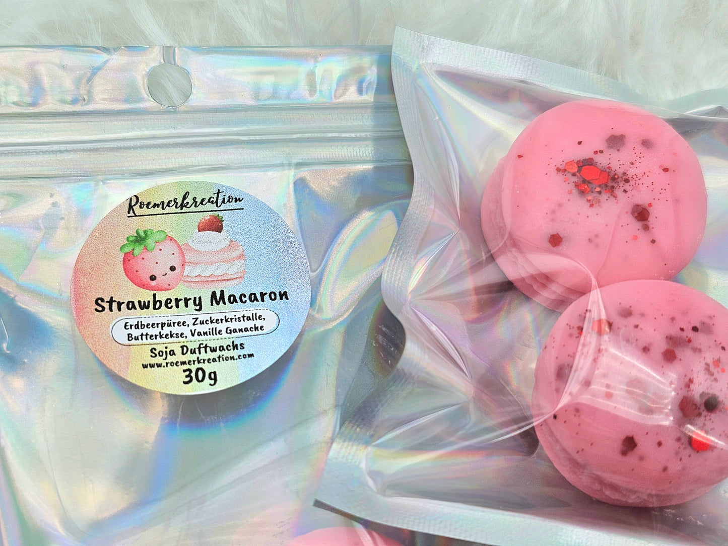 Limitiert | Rainbow Dessert | Strawberry Macaron | Duftwachs | 30 gr