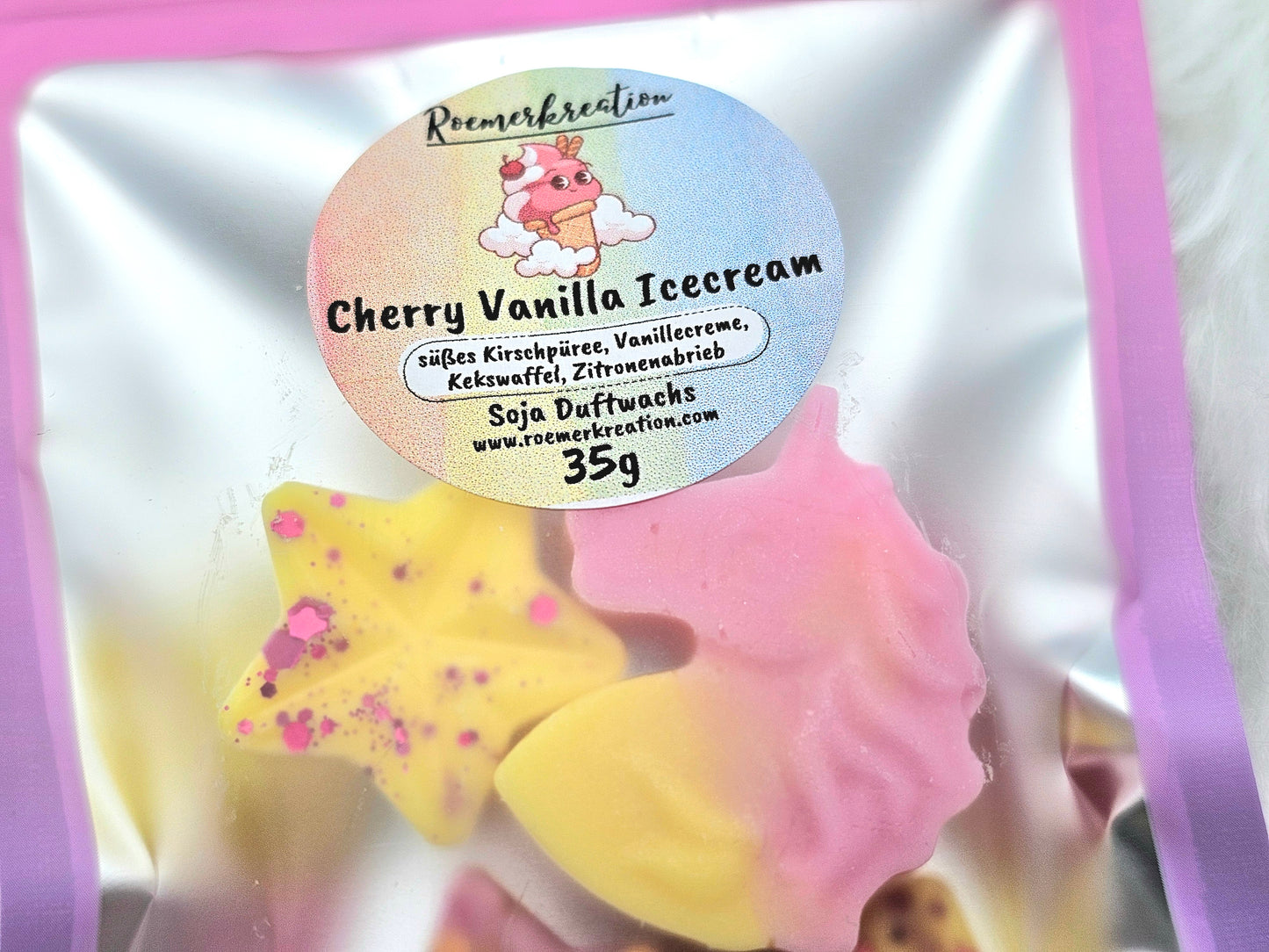 Limitiert | Rainbow Dessert | Cherry Vanilla Icecream | Duftwachs | 35 gr