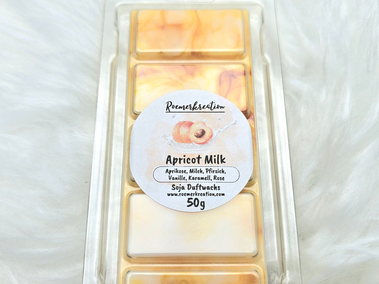 Tafel 50 g | Apricot Milk | Duftwachs