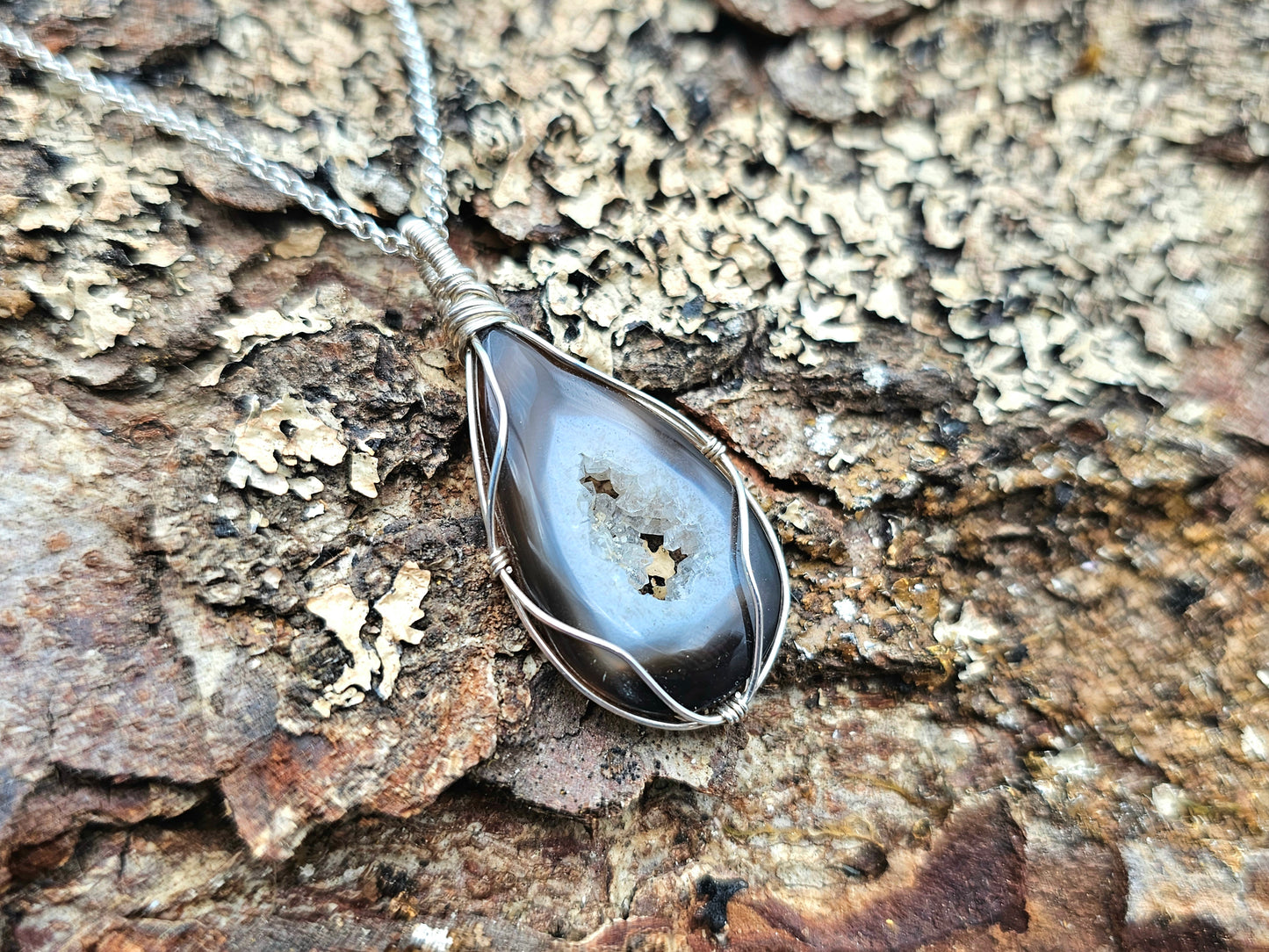 Achat | 925er Silber | Edelstein Anhänger