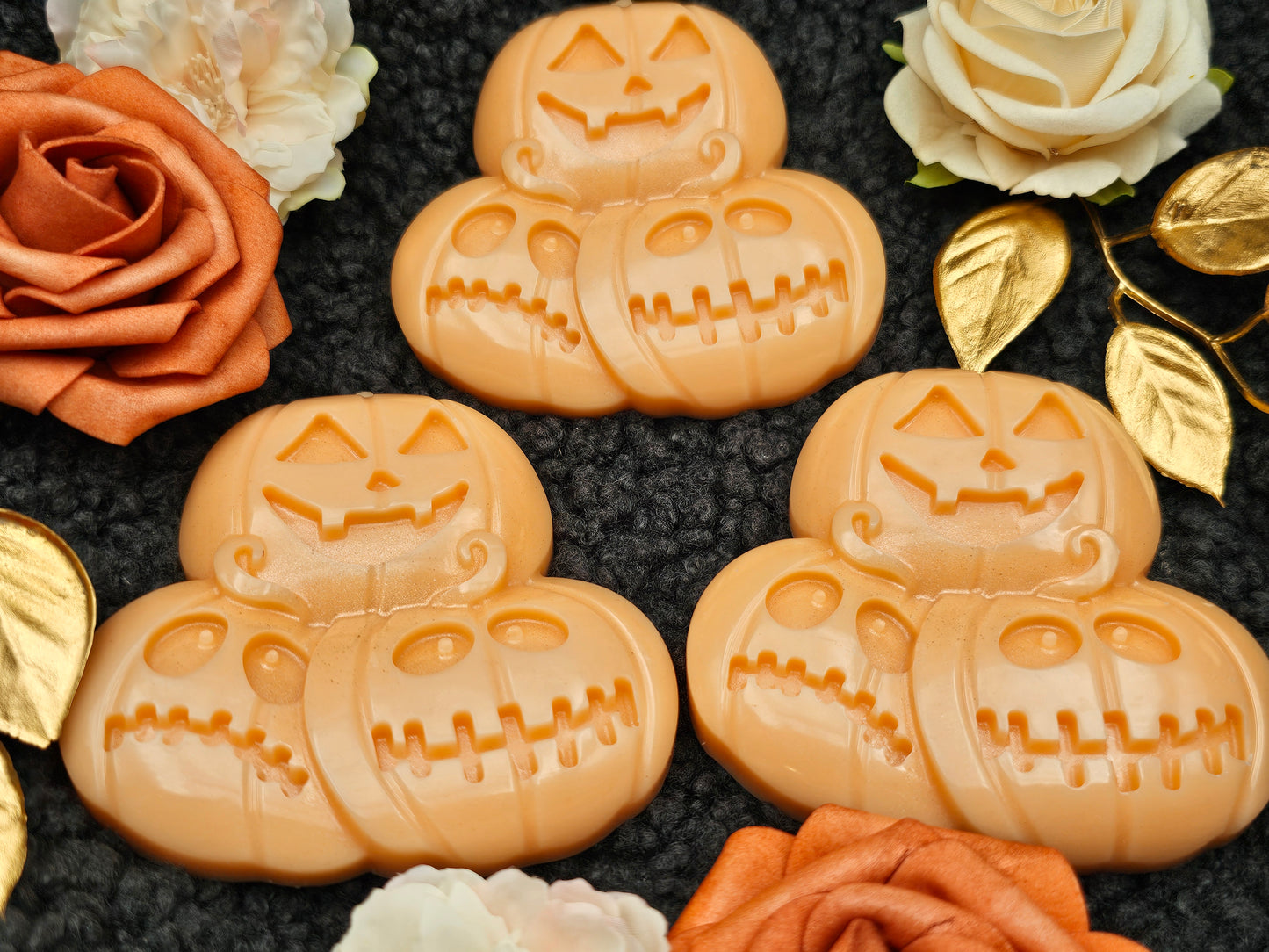 Limitiert | 3er Halloween Kürbis | Kürbis Buttercreme | Duftwachs | 65 gr