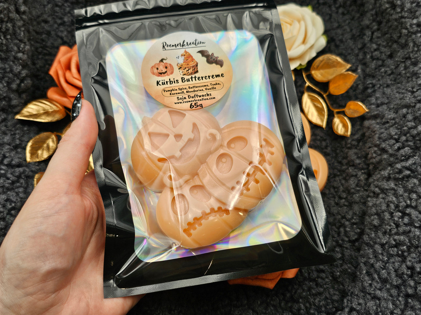 Limitiert | 3er Halloween Kürbis | Kürbis Buttercreme | Duftwachs | 65 gr