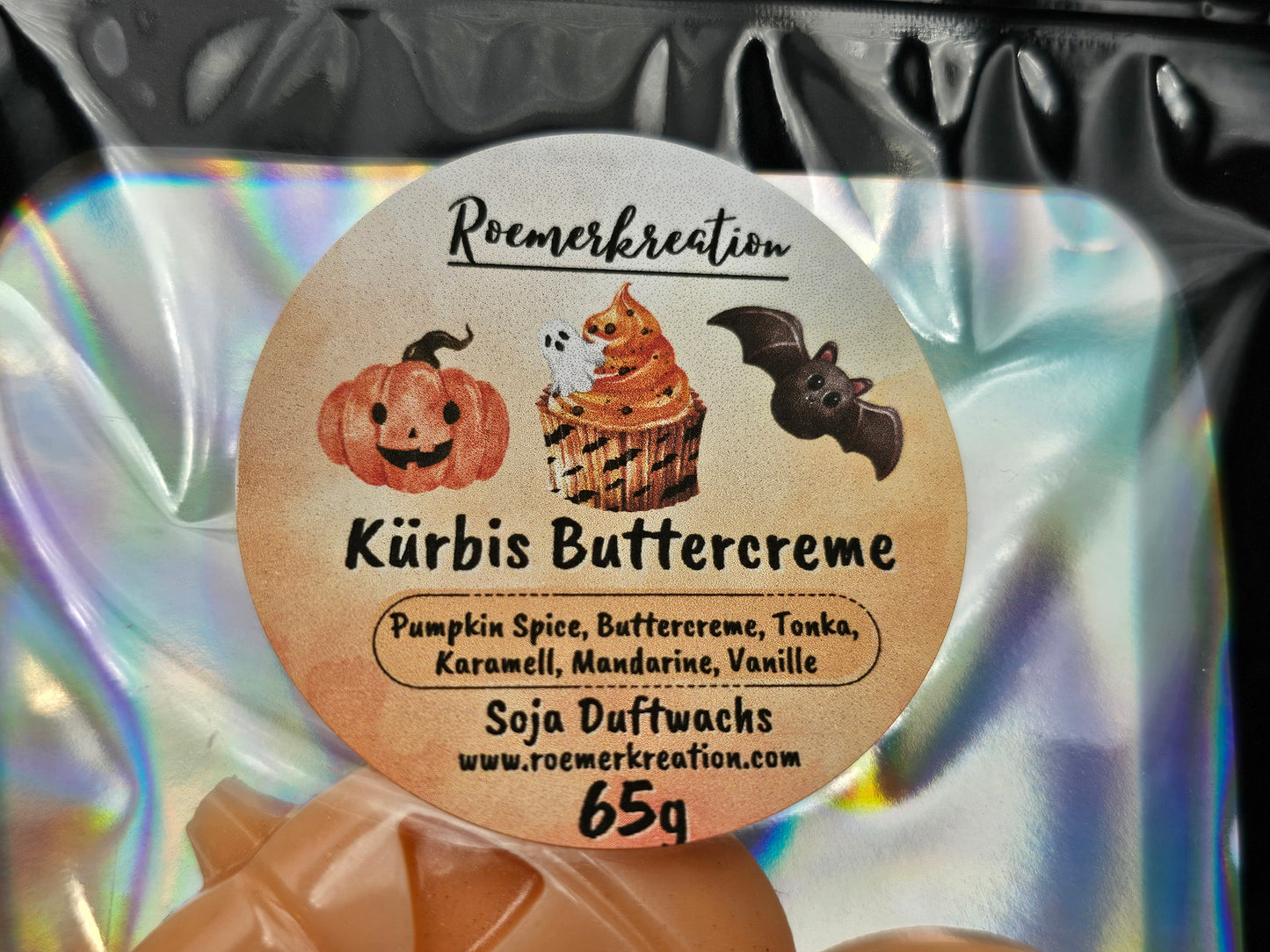 Limitiert | 3er Halloween Kürbis | Kürbis Buttercreme | Duftwachs | 65 gr