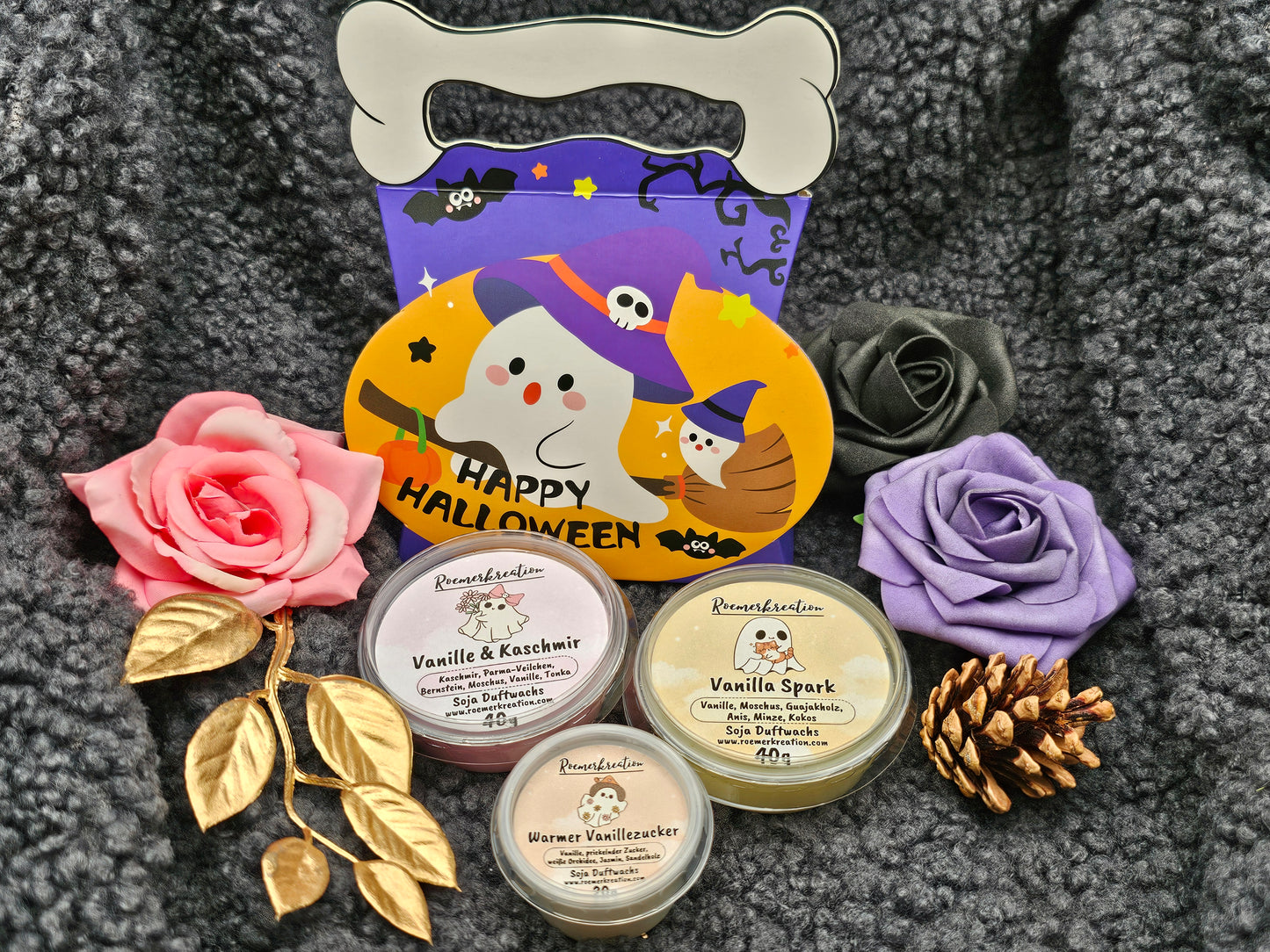 Limitiert | Halloween Box lila | Vanille Mischungen | Duftwachs | 100 gr