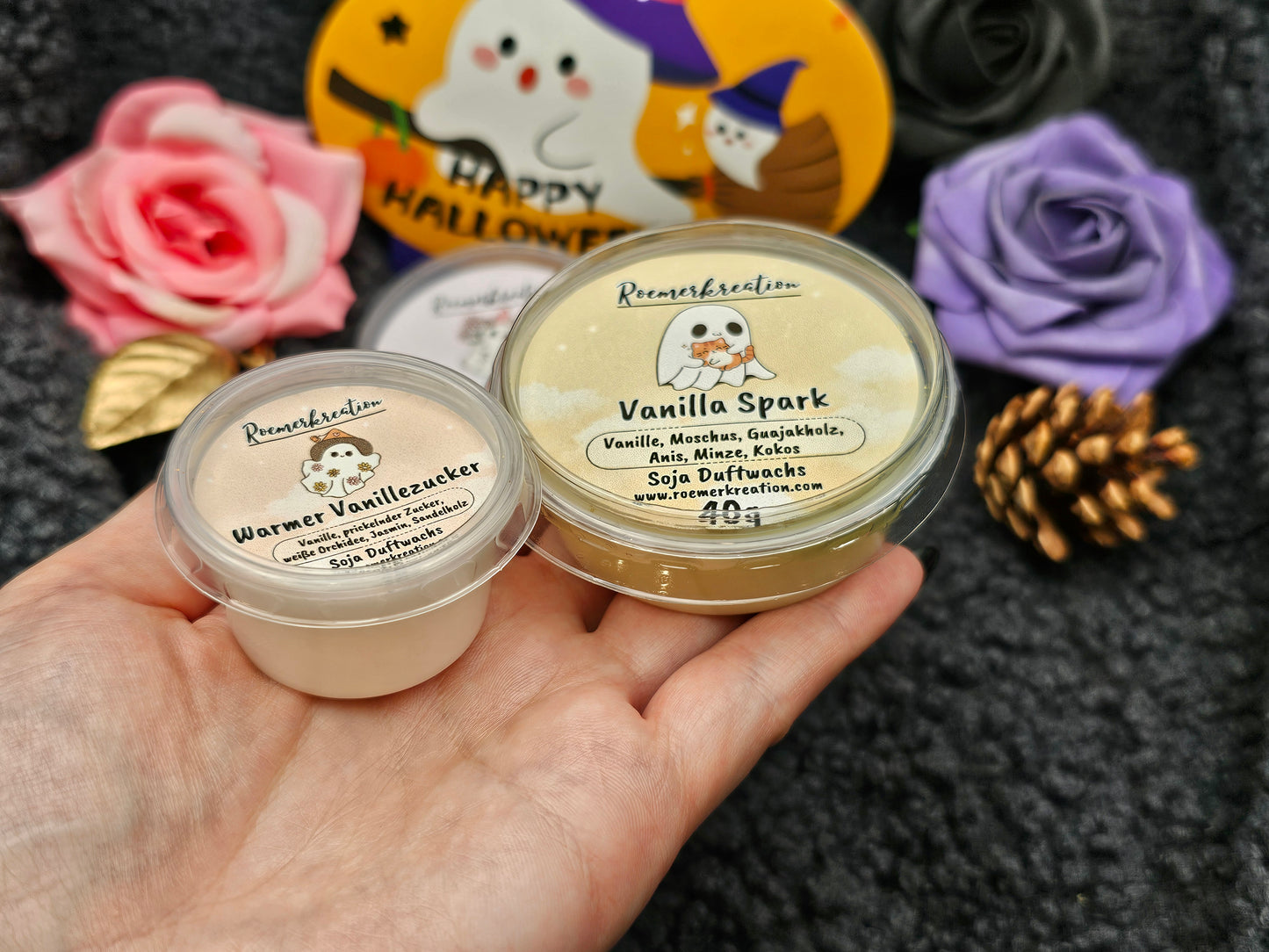 Limitiert | Halloween Box lila | Vanille Mischungen | Duftwachs | 100 gr