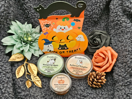 Limitiert | Halloween Box orange | Herbst & Kürbis | Duftwachs | 100 gr