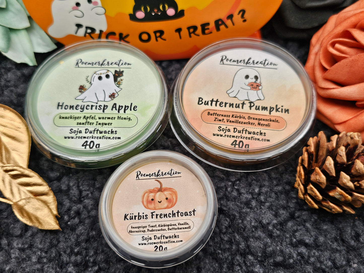 Limitiert | Halloween Box orange | Herbst & Kürbis | Duftwachs | 100 gr