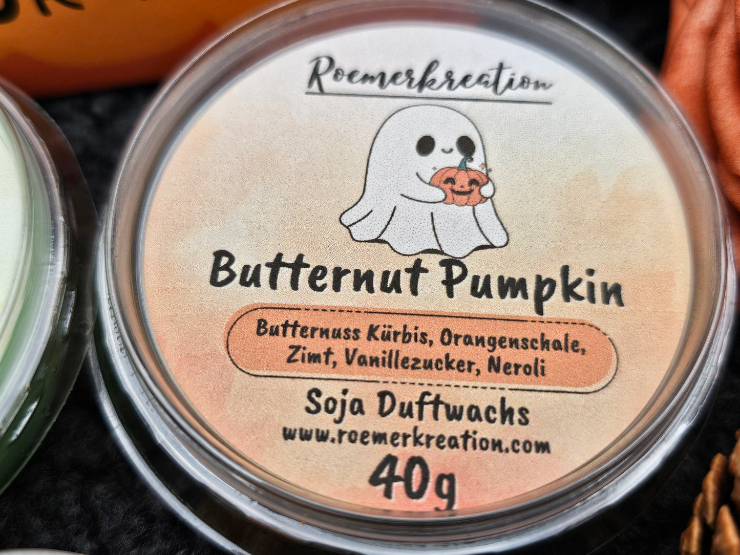 Limitiert | Halloween Box orange | Herbst & Kürbis | Duftwachs | 100 gr