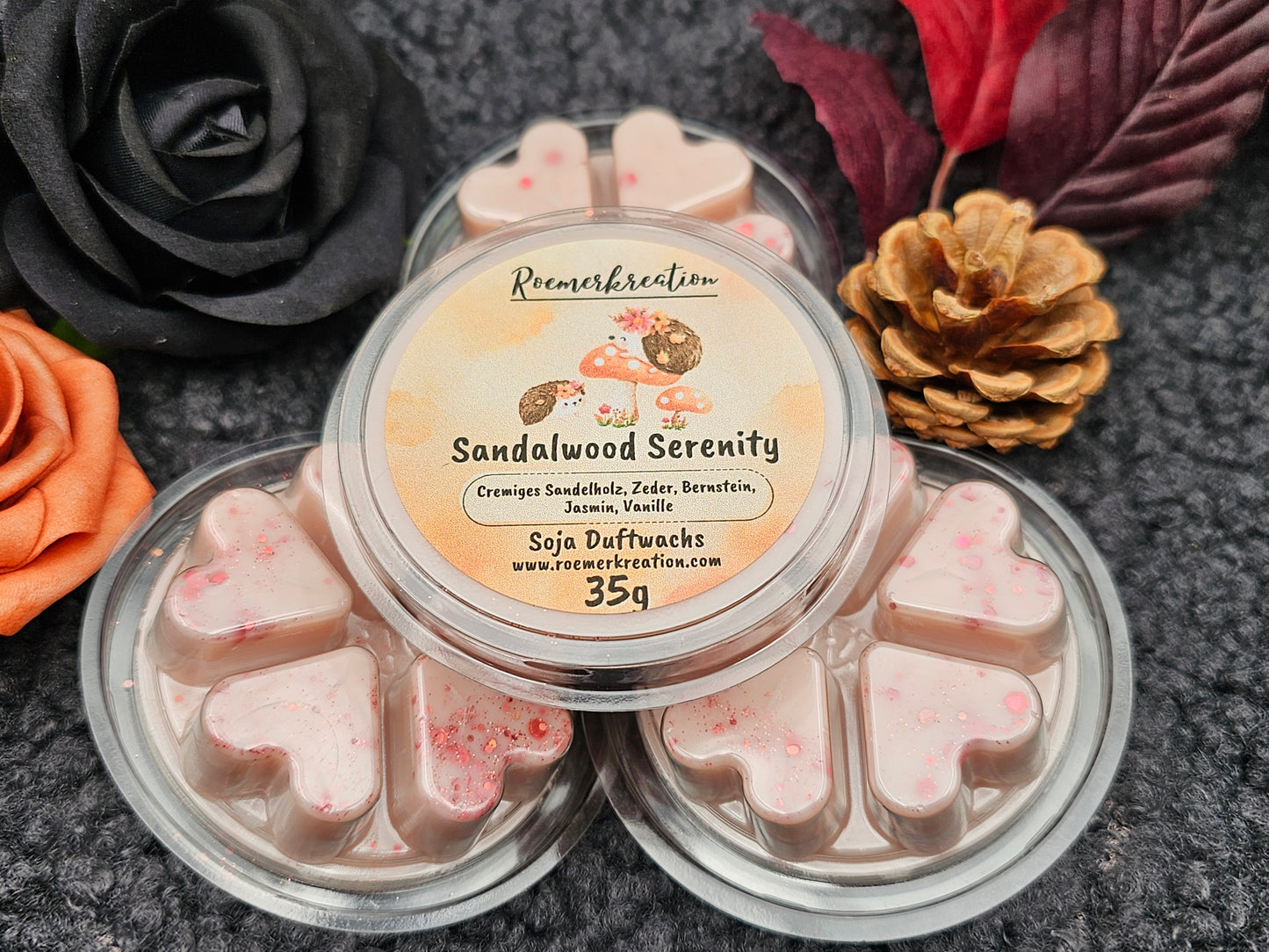 Herzschale 35 g | Sandalwood Serenity | Duftwachs