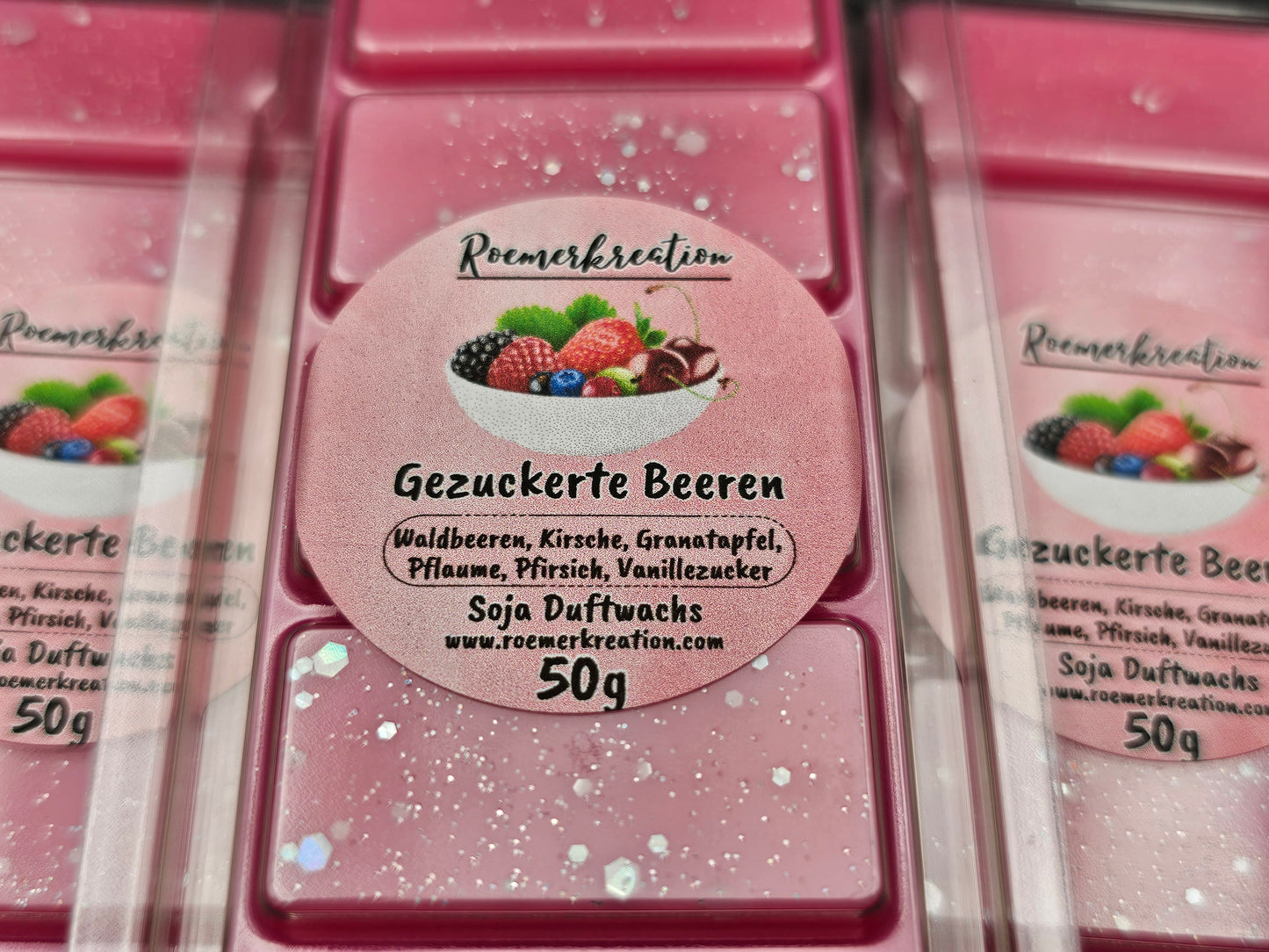 Tafel 50 g | Gezuckerte Beeren | Duftwachs