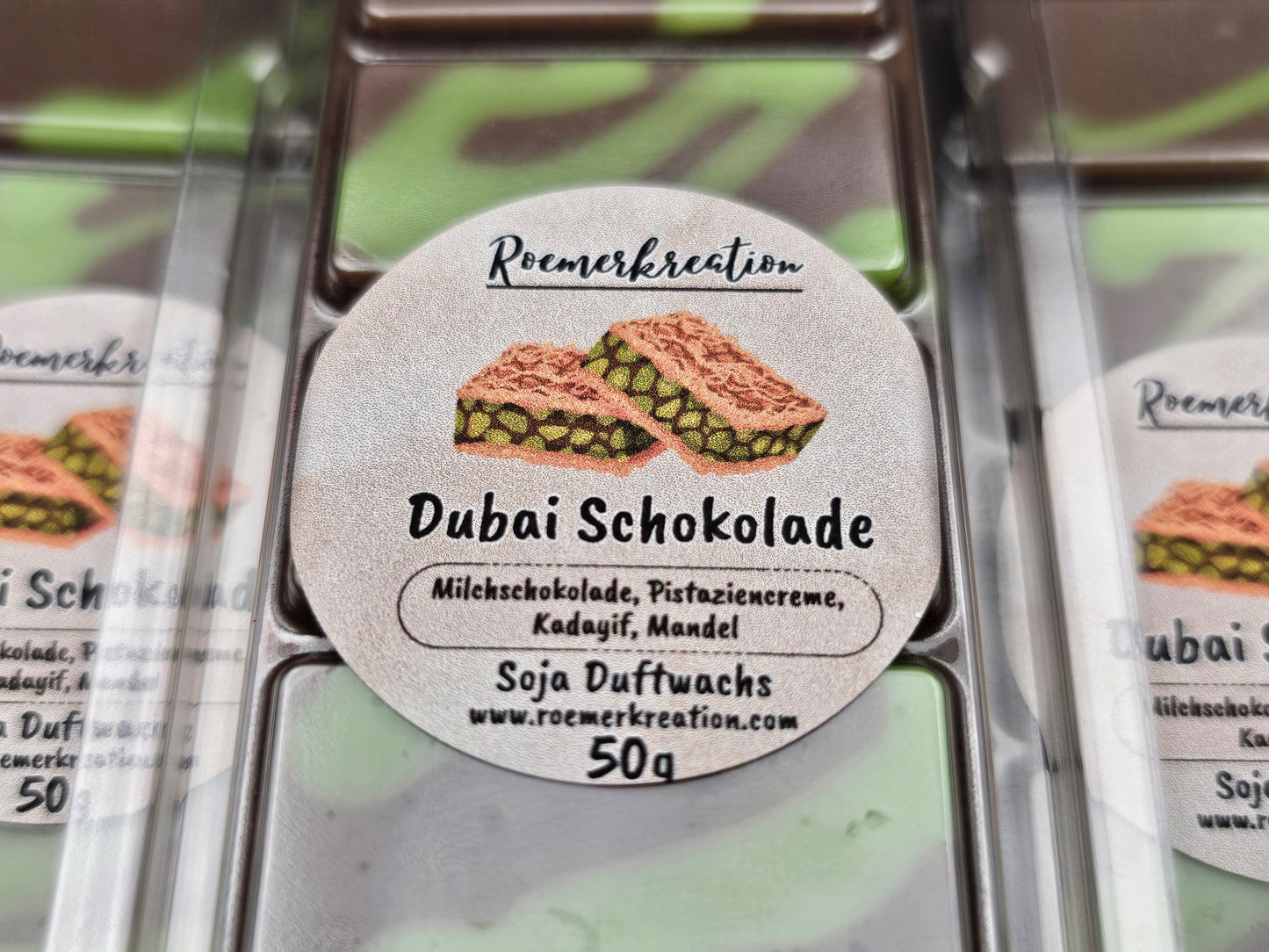 Tafel 50 g | Dubai Schokolade | Duftwachs