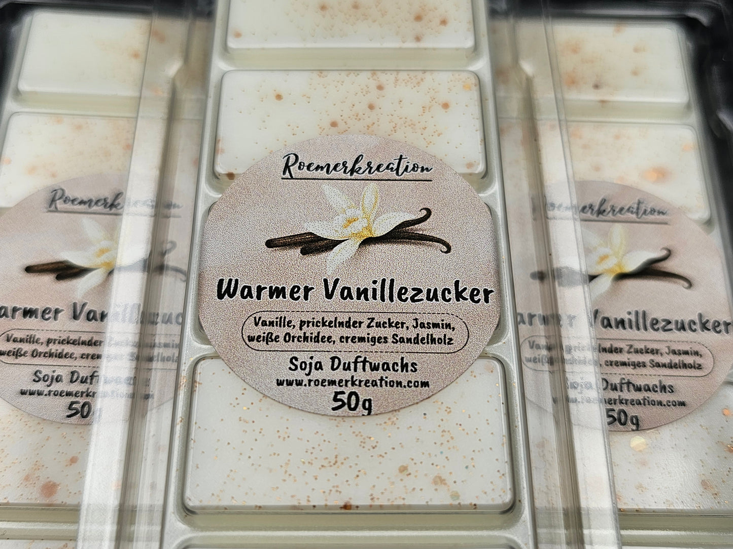 Tafel 50 g | Warmer Vanillezucker | Duftwachs