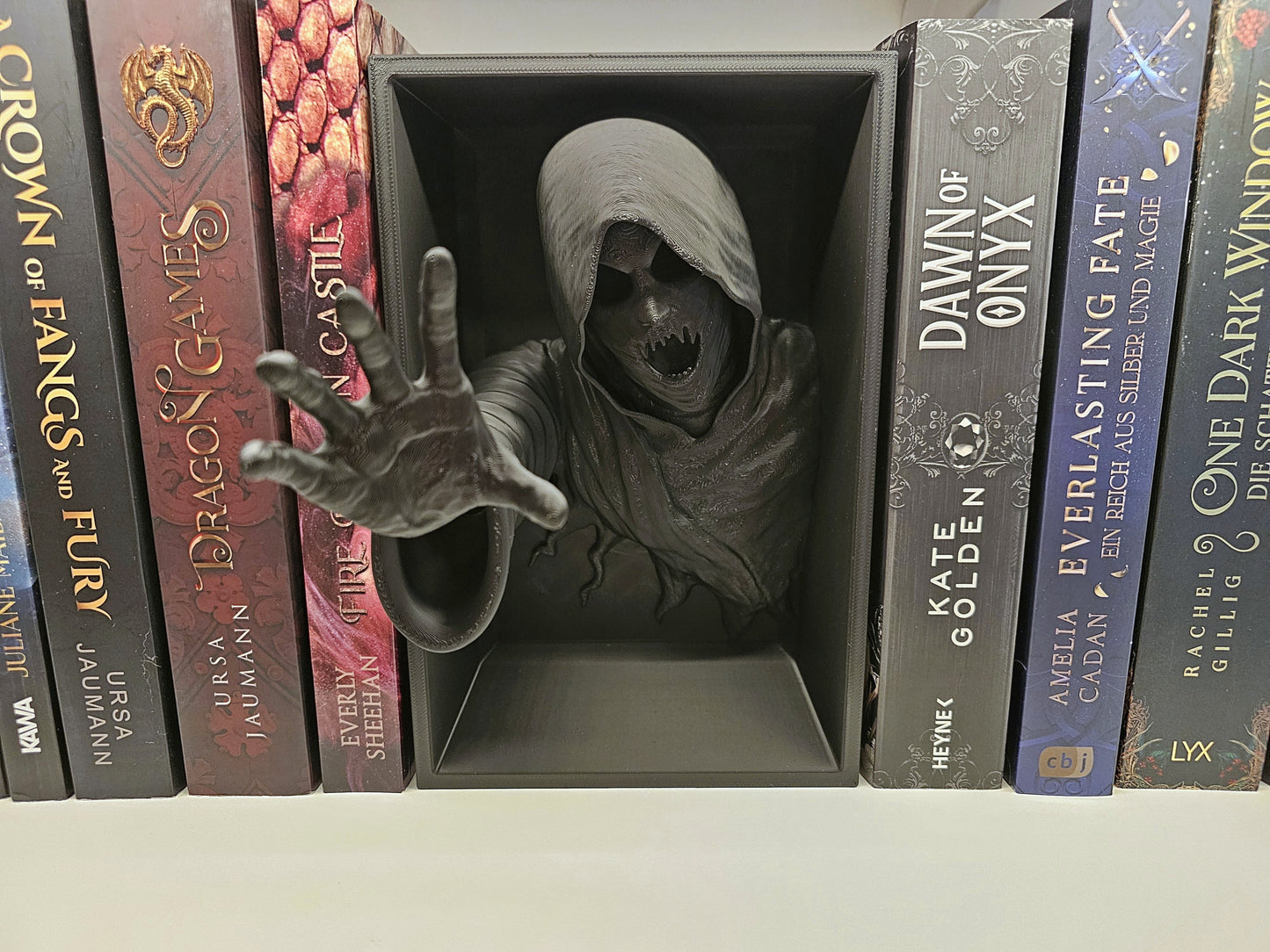 Book Nook Void Reaper Schwarz | 3D Druck | Buchstütze | Dekoration Bücherregal