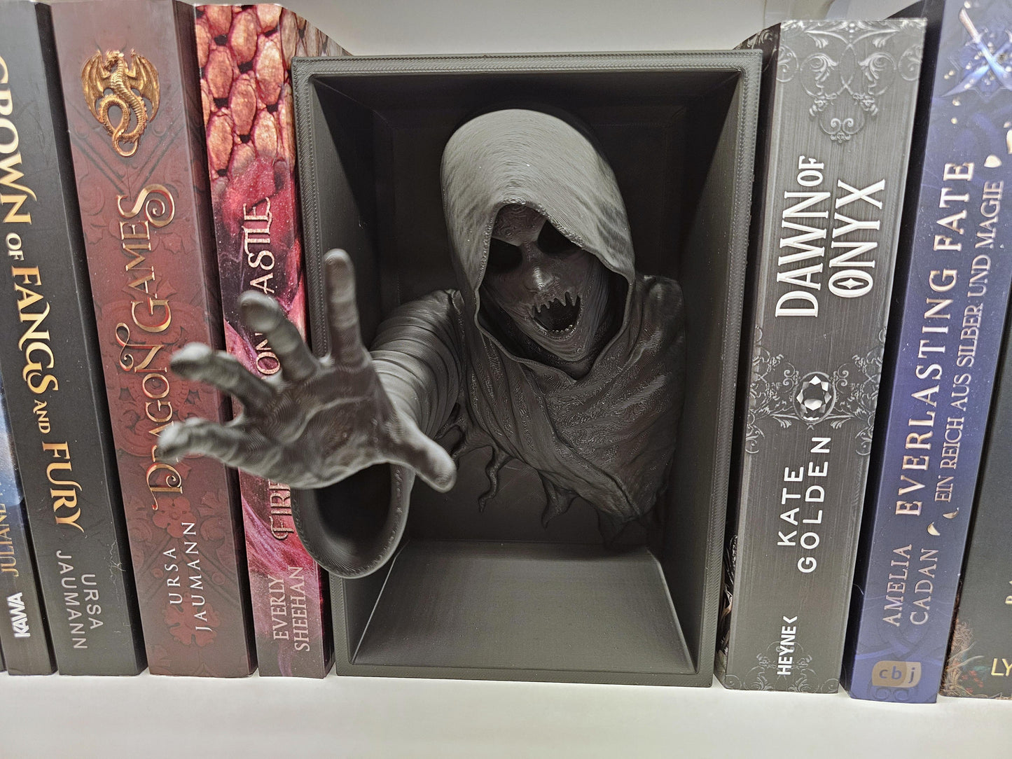 Book Nook Void Reaper Schwarz | 3D Druck | Buchstütze | Dekoration Bücherregal