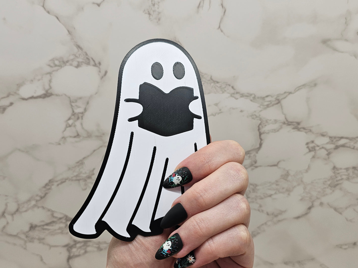 Bookmark Reading Ghost white/black | 3D Print | Bookmark