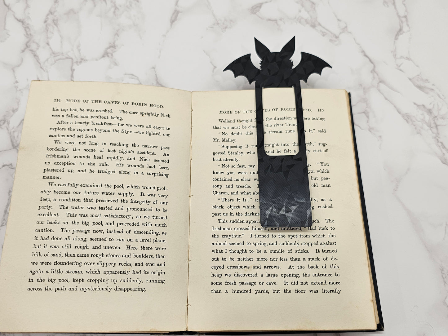 Lesezeichen Fledermaus schwarz | 3D Druck | Bookmark