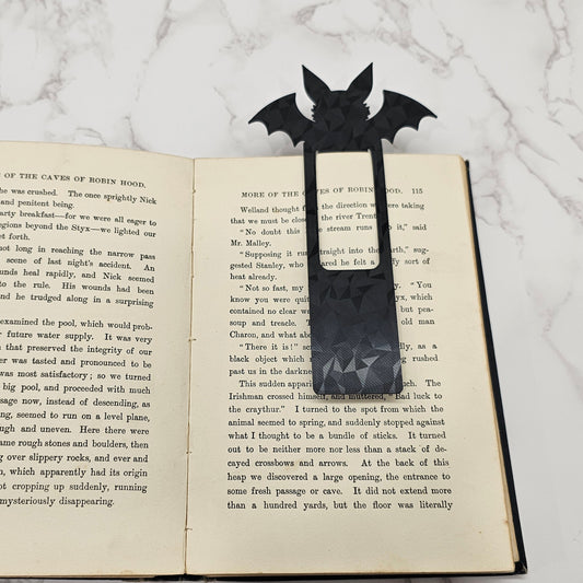 Lesezeichen Fledermaus schwarz | 3D Druck | Bookmark