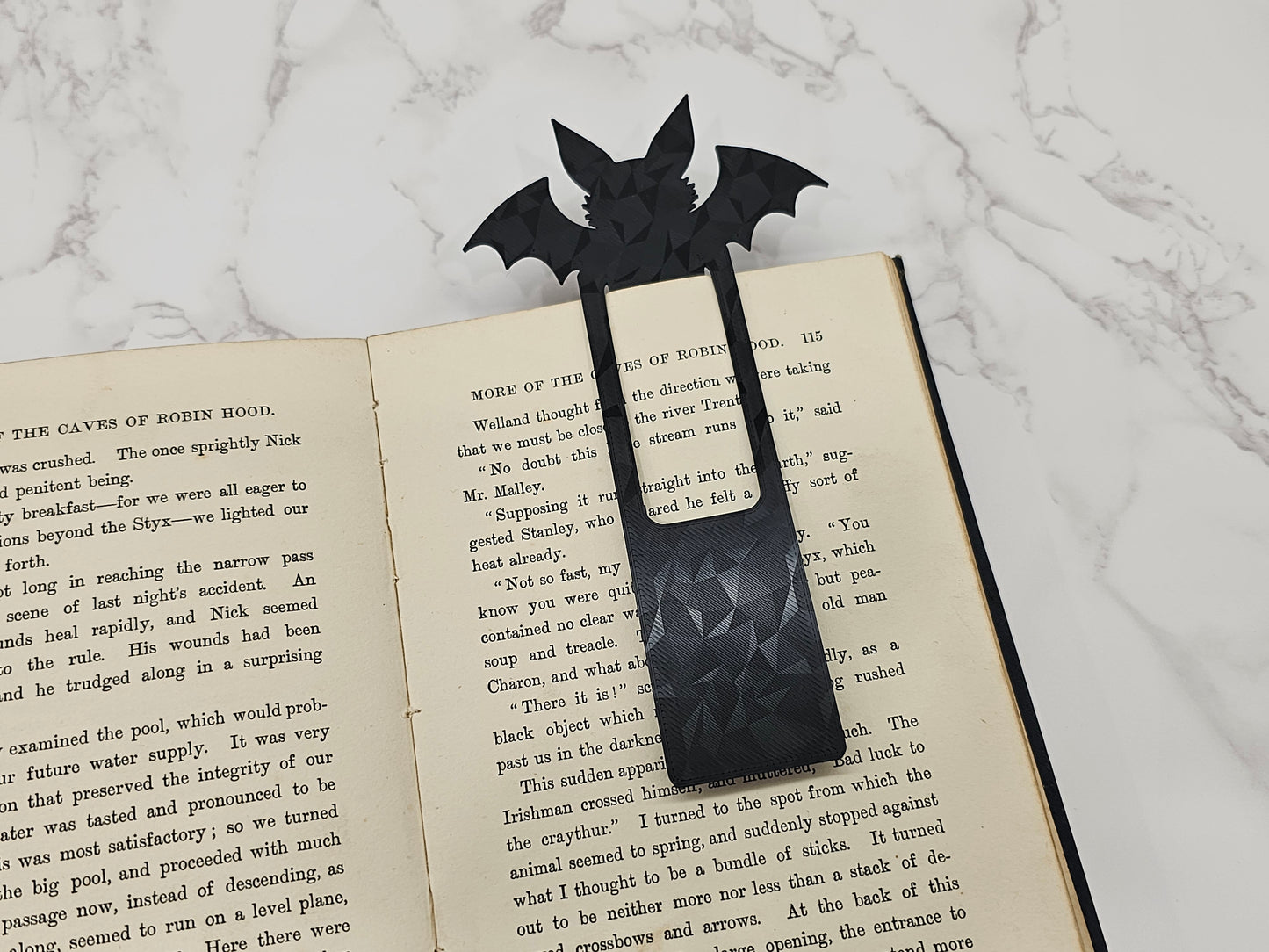 Lesezeichen Fledermaus schwarz | 3D Druck | Bookmark