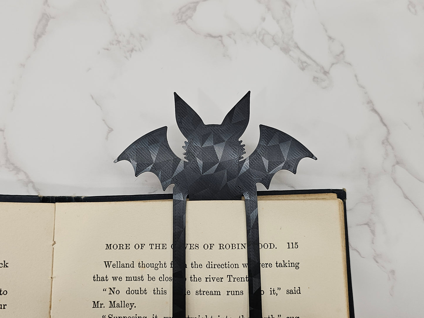 Lesezeichen Fledermaus schwarz | 3D Druck | Bookmark