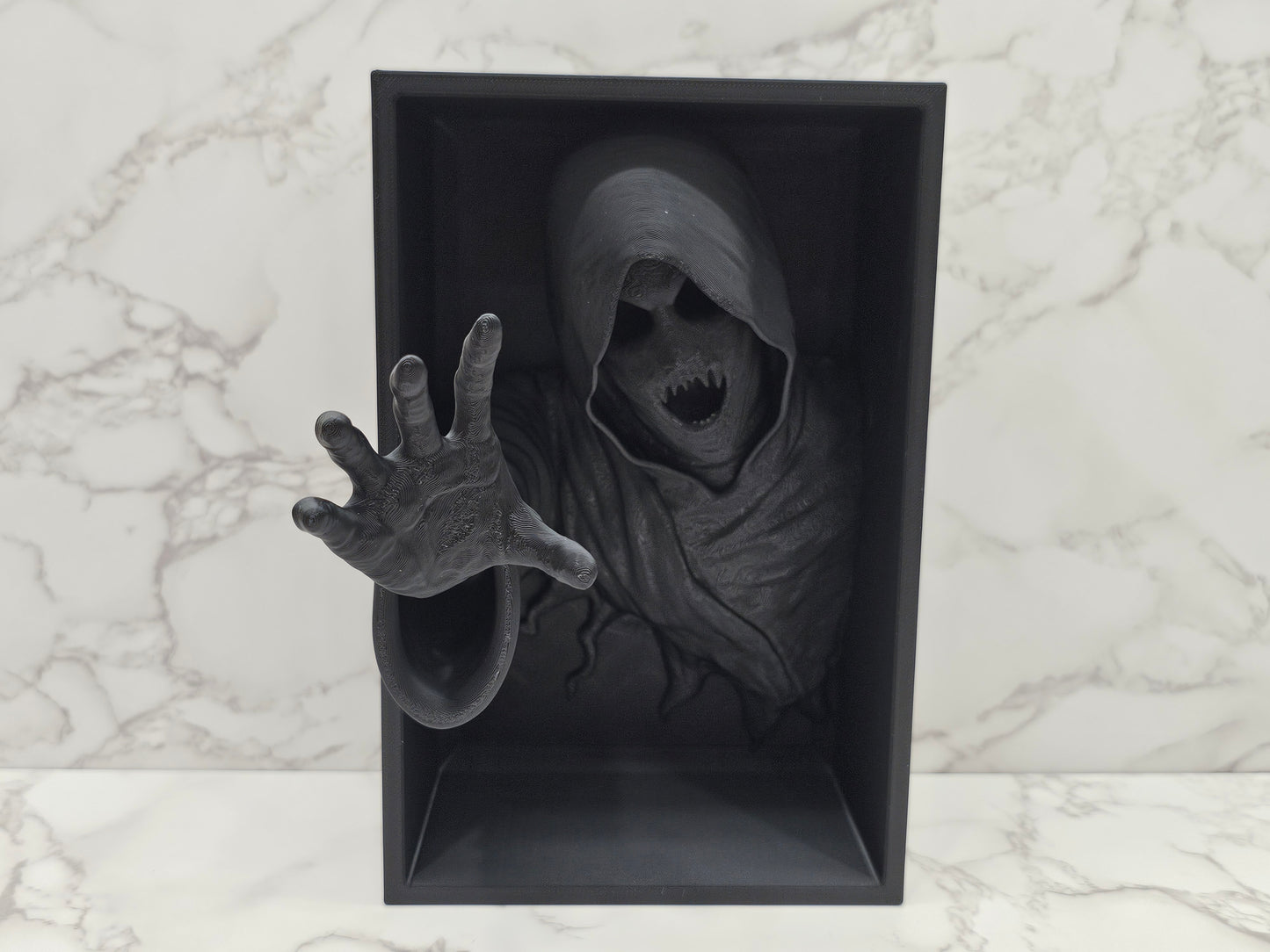 Book Nook Void Reaper Schwarz | 3D Druck | Buchstütze | Dekoration Bücherregal