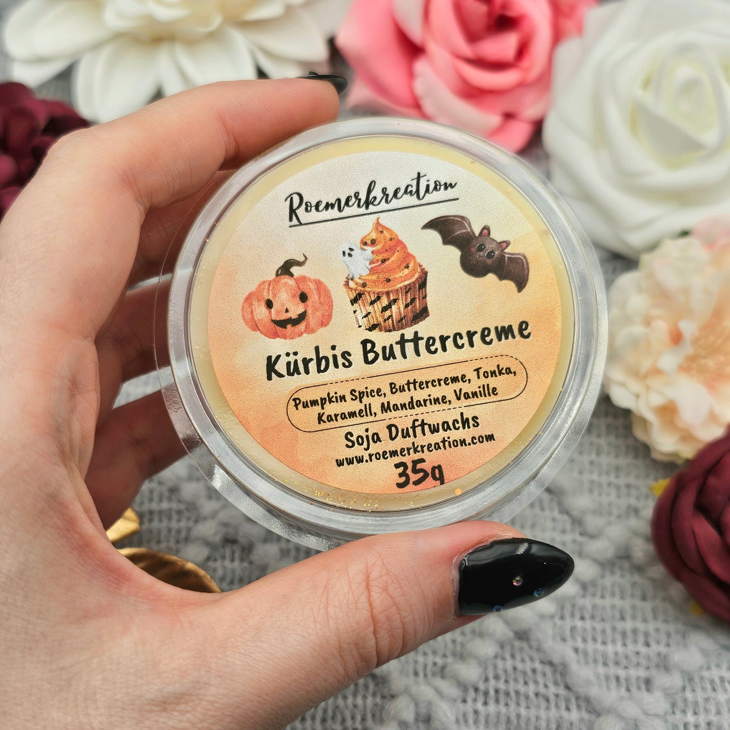 Herzschale 35 g | Kürbis Buttercreme | Duftwachs