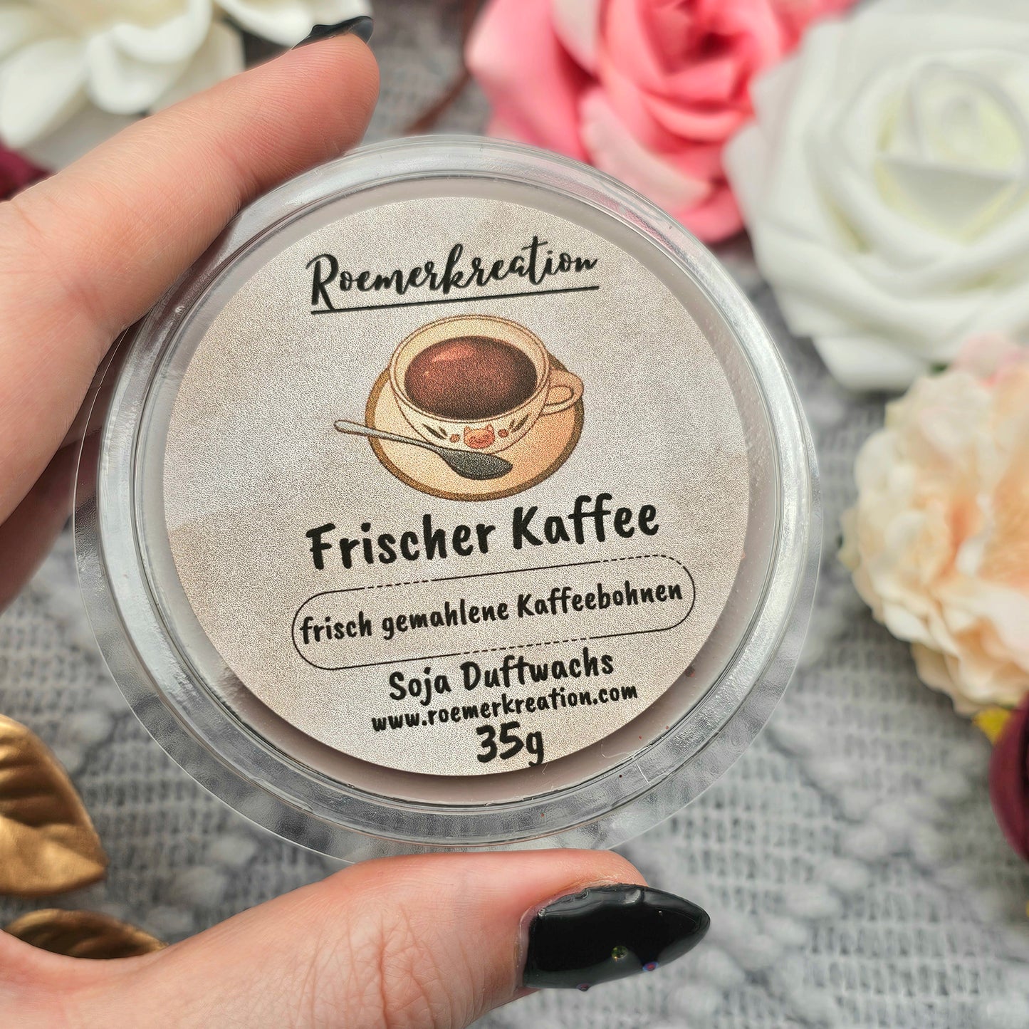 Herzschale 35 g | Frischer Kaffee | Duftwachs