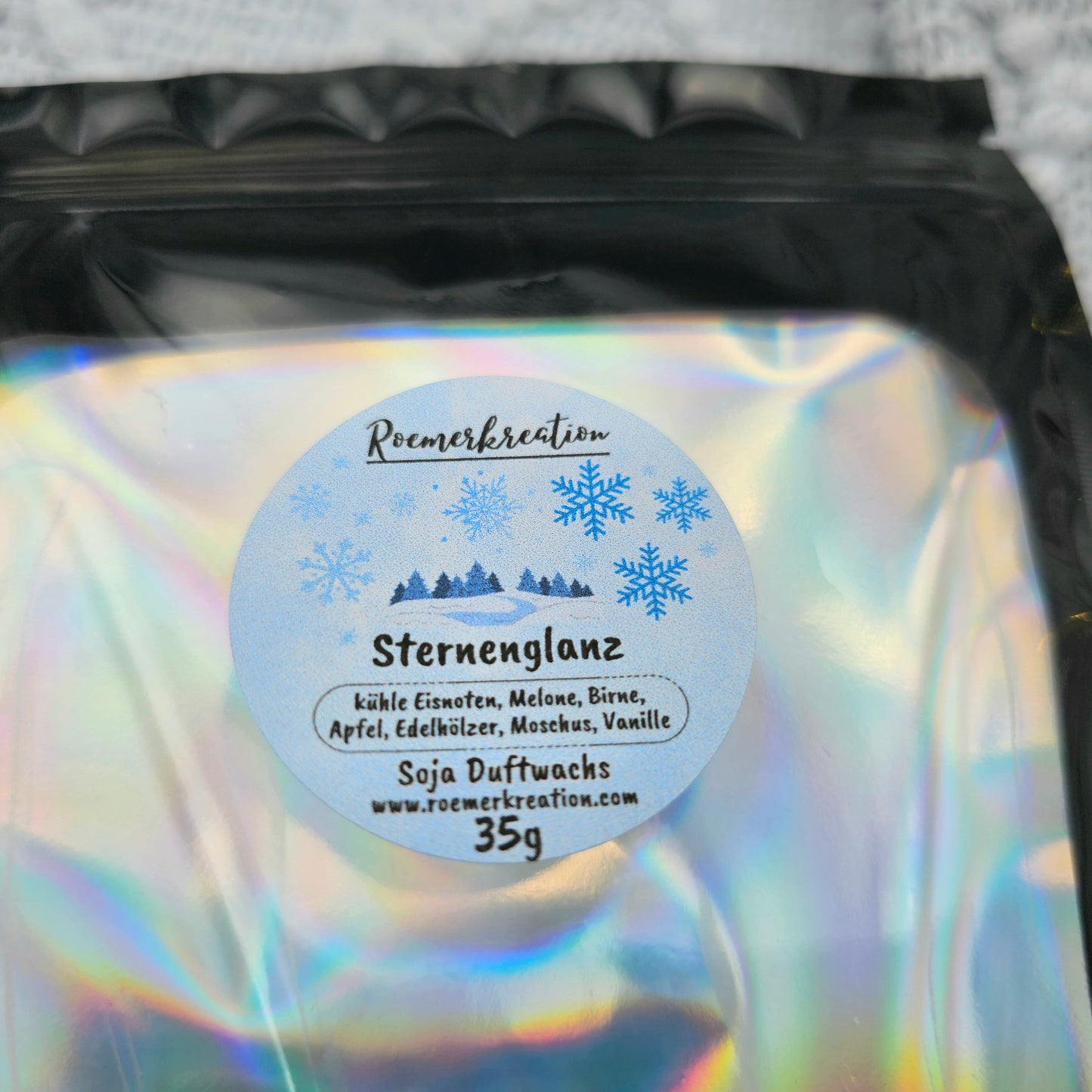 Limitiert | Schneeflocke | Sternenglanz | Duftwachs | 35 gr