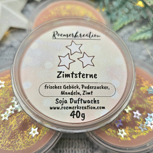 Schale 40 g | Zimtsterne | Duftwachs