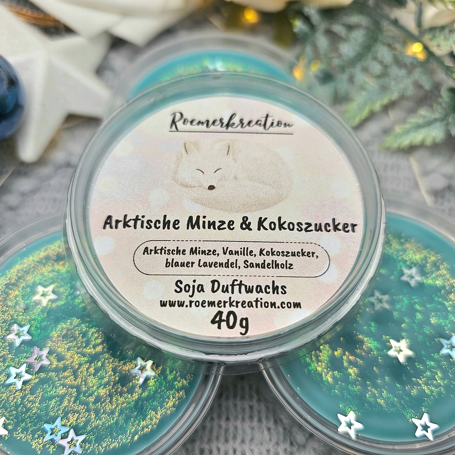 Schale 40 g | Arktische Minze & Kokoszucker | Duftwachs