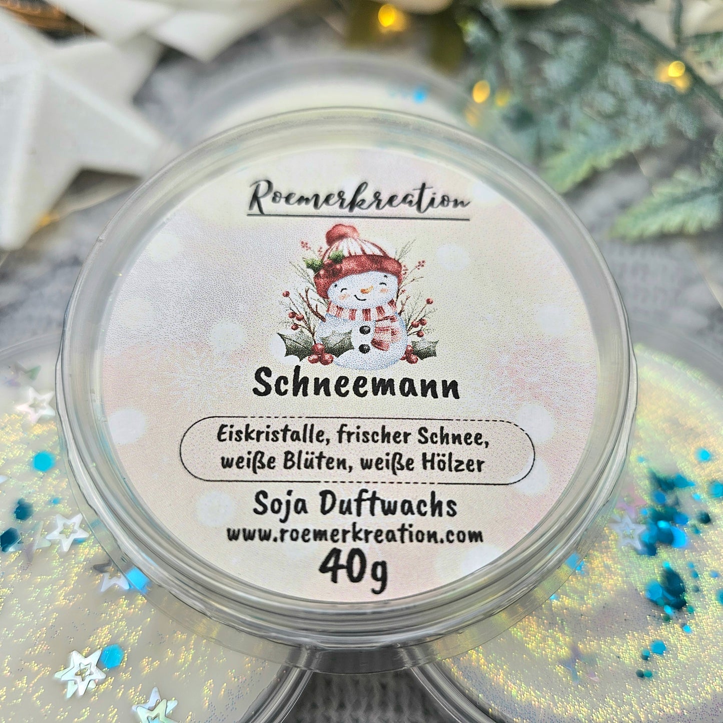 Schale 40 g | Schneemann | Duftwachs