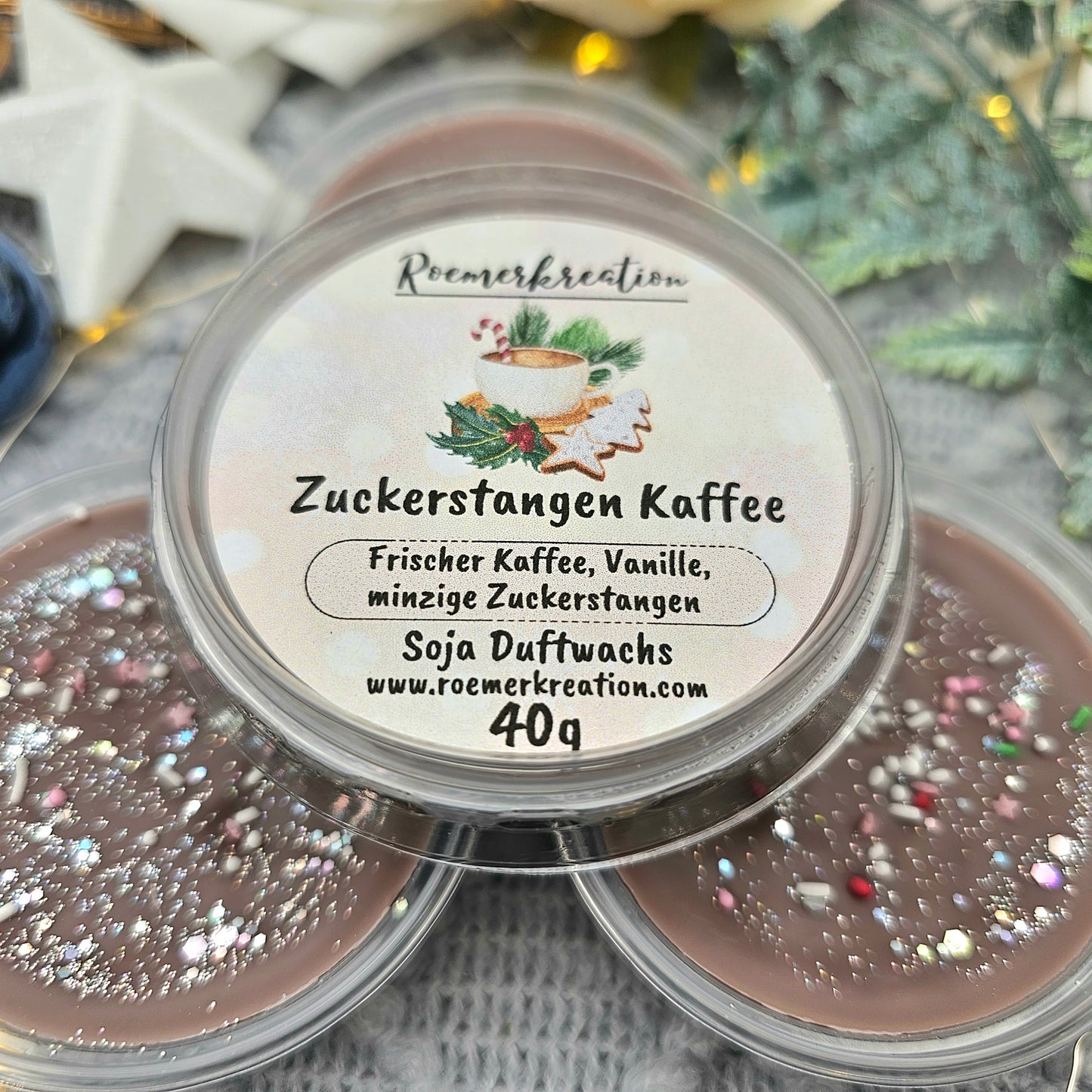 Schale 40 g | Zuckerstangen Kaffee | Duftwachs