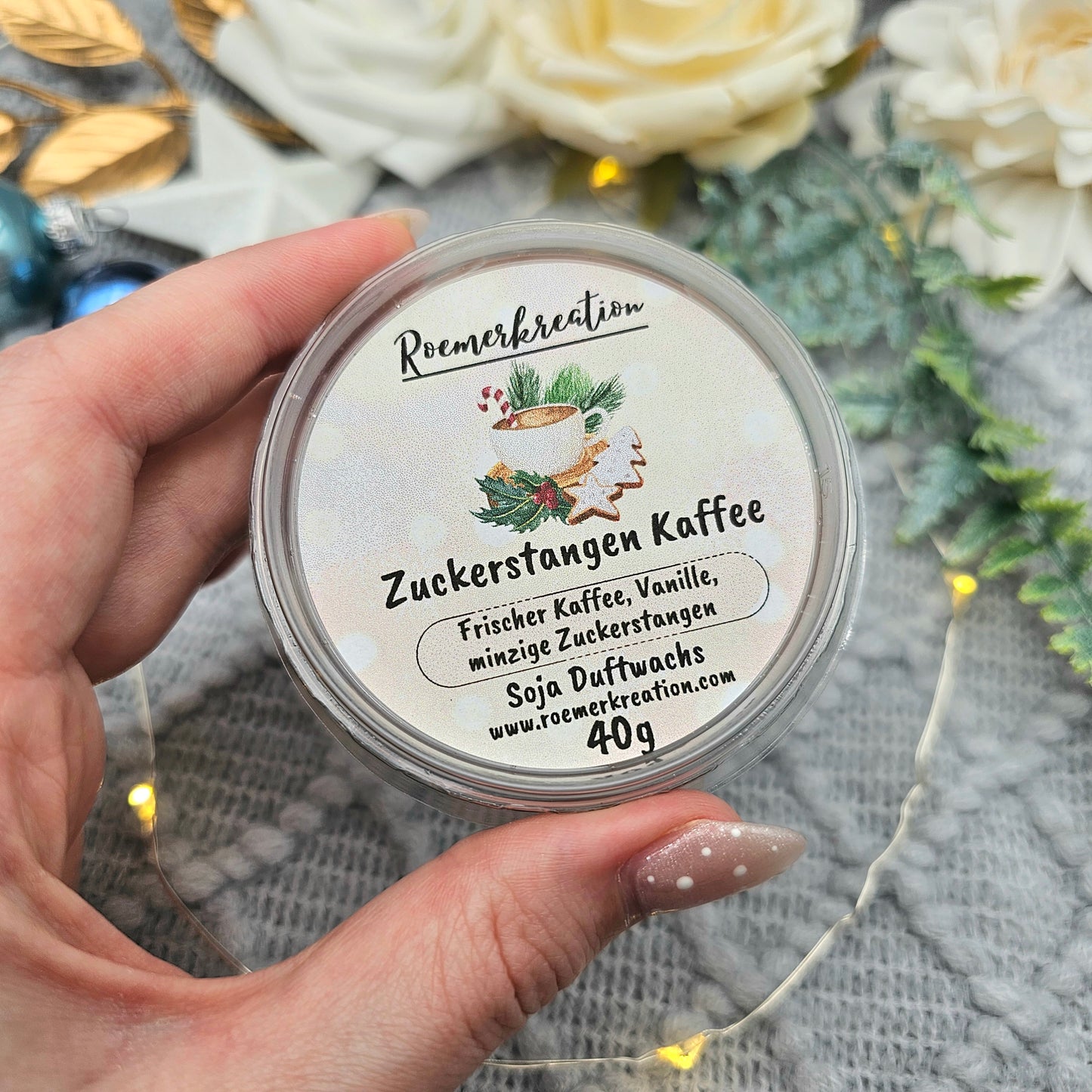 Schale 40 g | Zuckerstangen Kaffee | Duftwachs