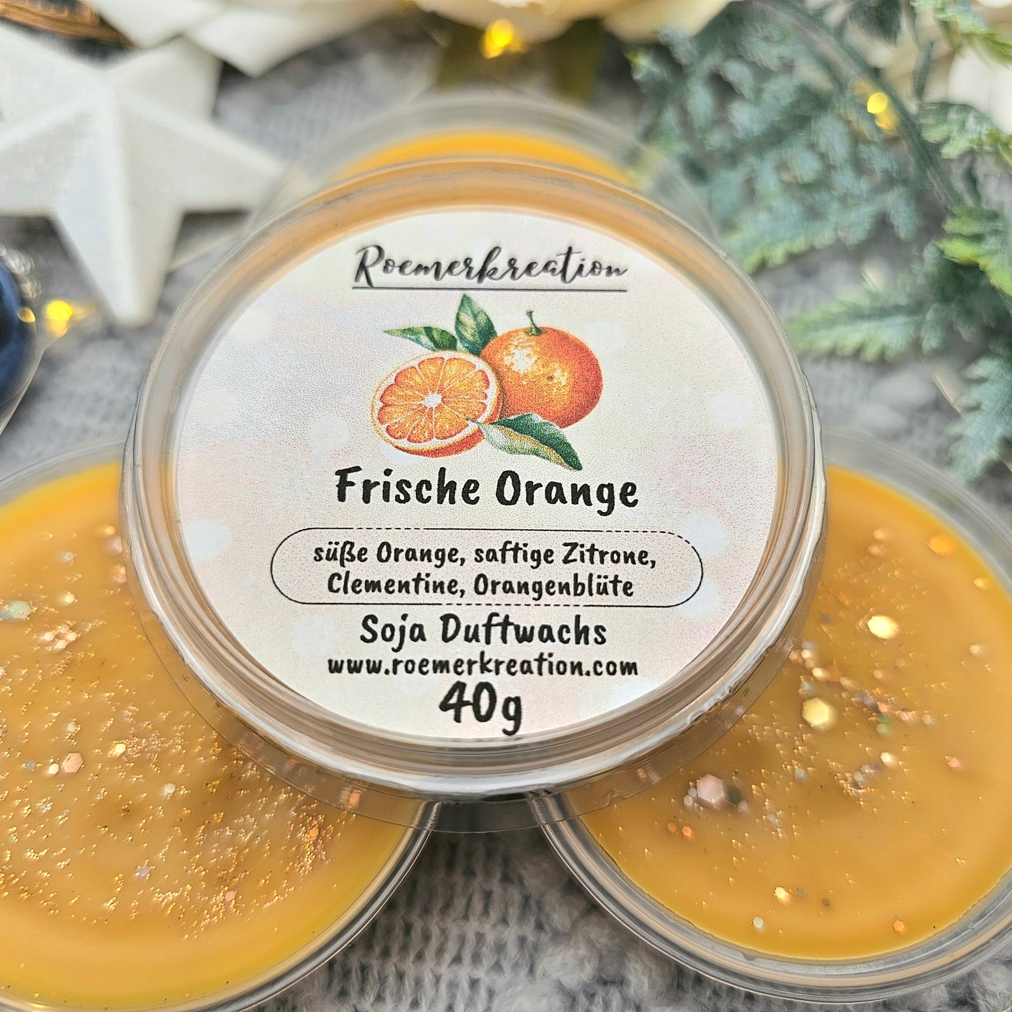 Schale 40 g | Frische Orange | Duftwachs