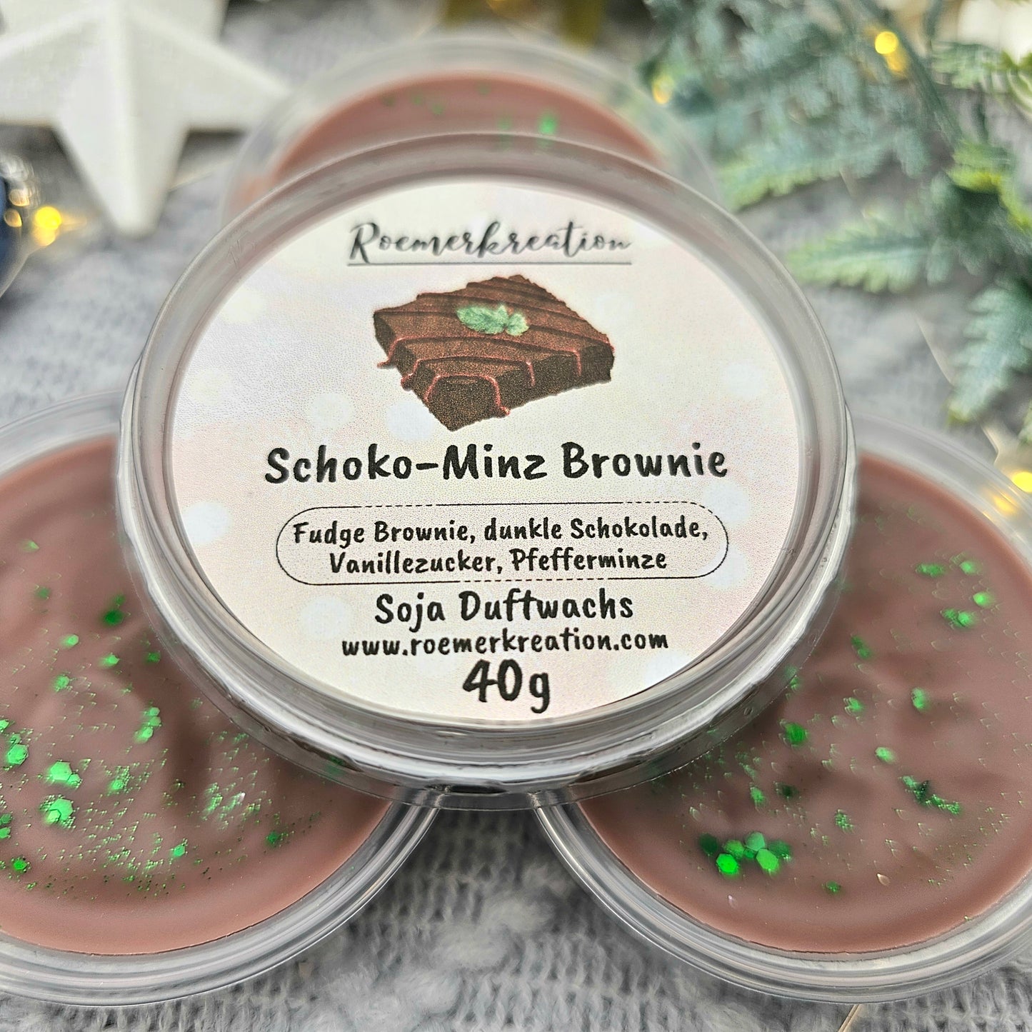 Schale 40 g | Schoko-Minz Brownie | Duftwachs