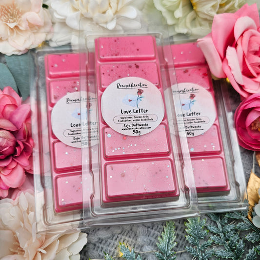 Tafel 50 g | Love Letter | Duftwachs