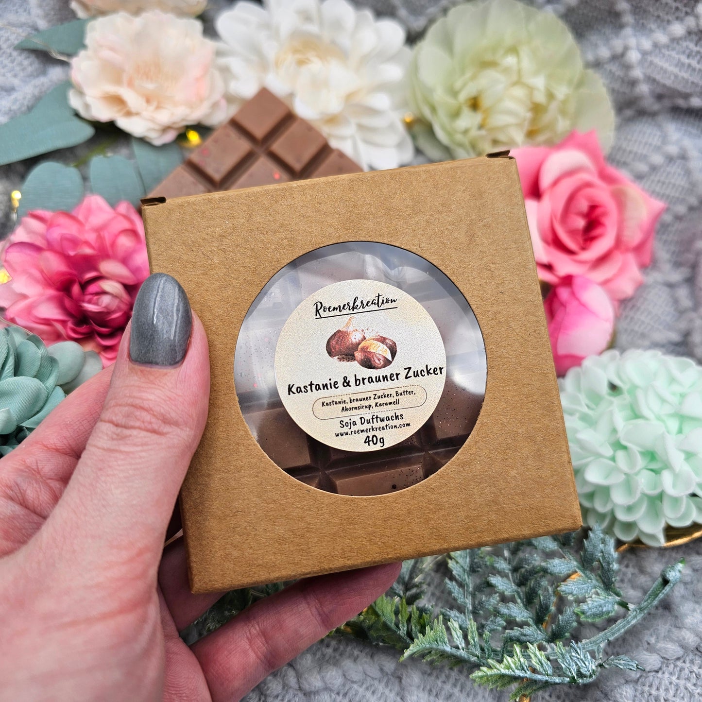 Tafel 40 g | Kastanie & brauner Zucker | *limitiert* | Duftwachs