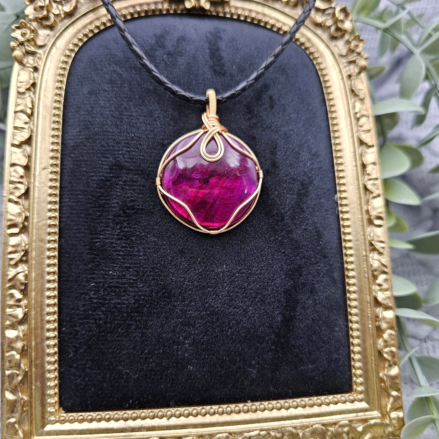 Labradorit behandelt Anhänger | Schmuckdraht | Edelstein Halskette