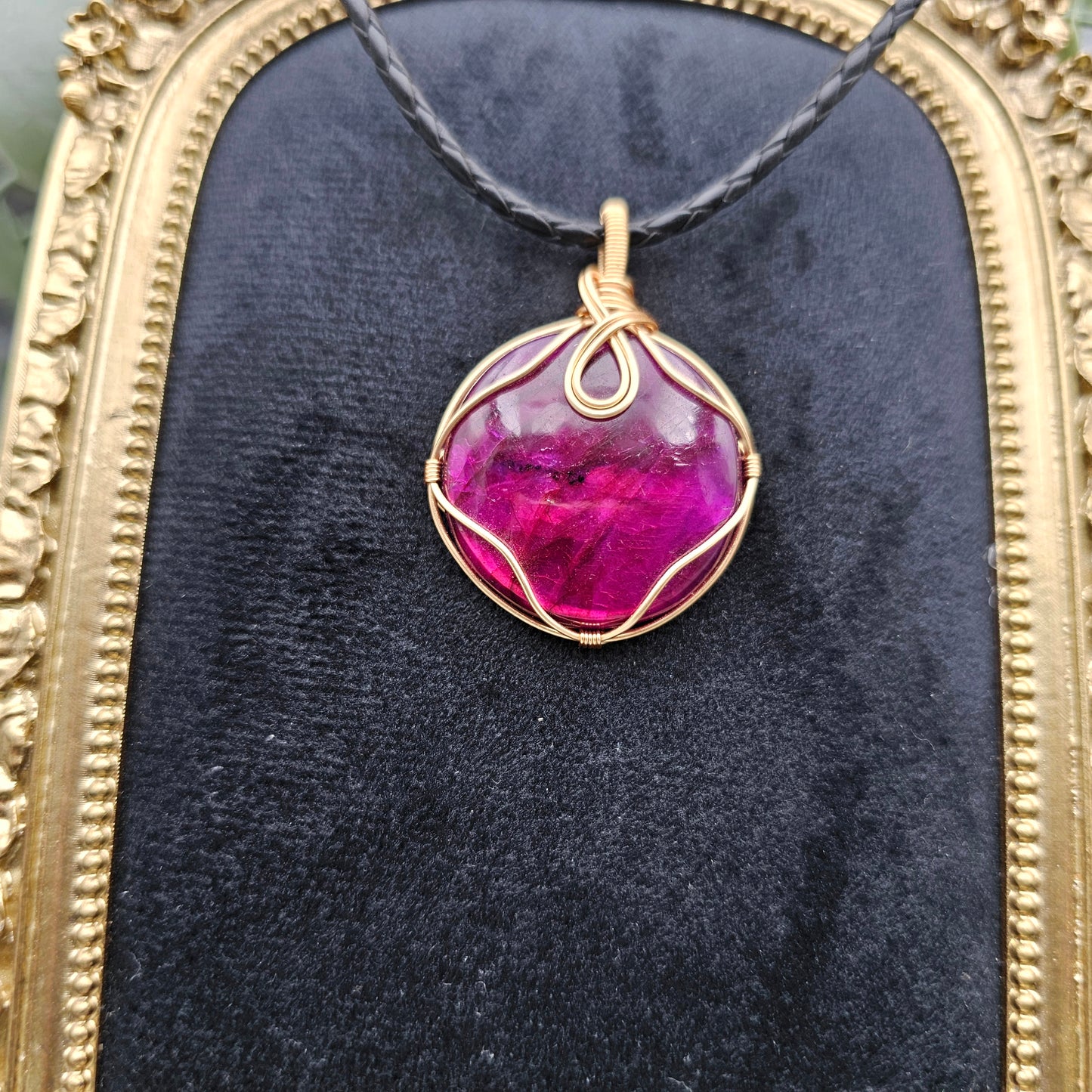 Labradorit behandelt Anhänger | Schmuckdraht | Edelstein Halskette