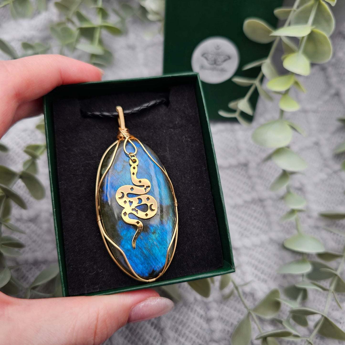 Labradorite & Snake Pendant | Jewelry Wire | Gemstone Necklace